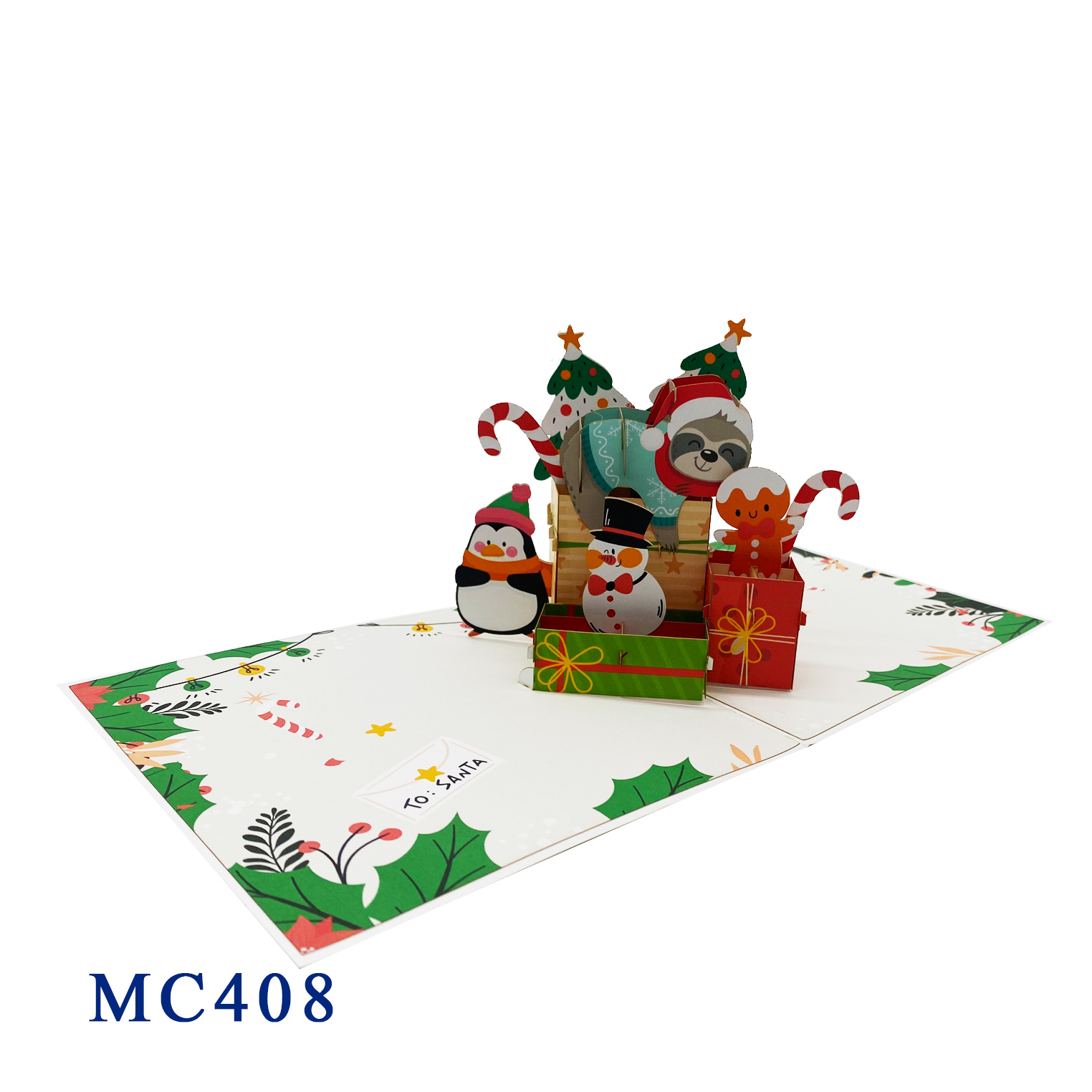 Sloth Christmas Pop Up Card