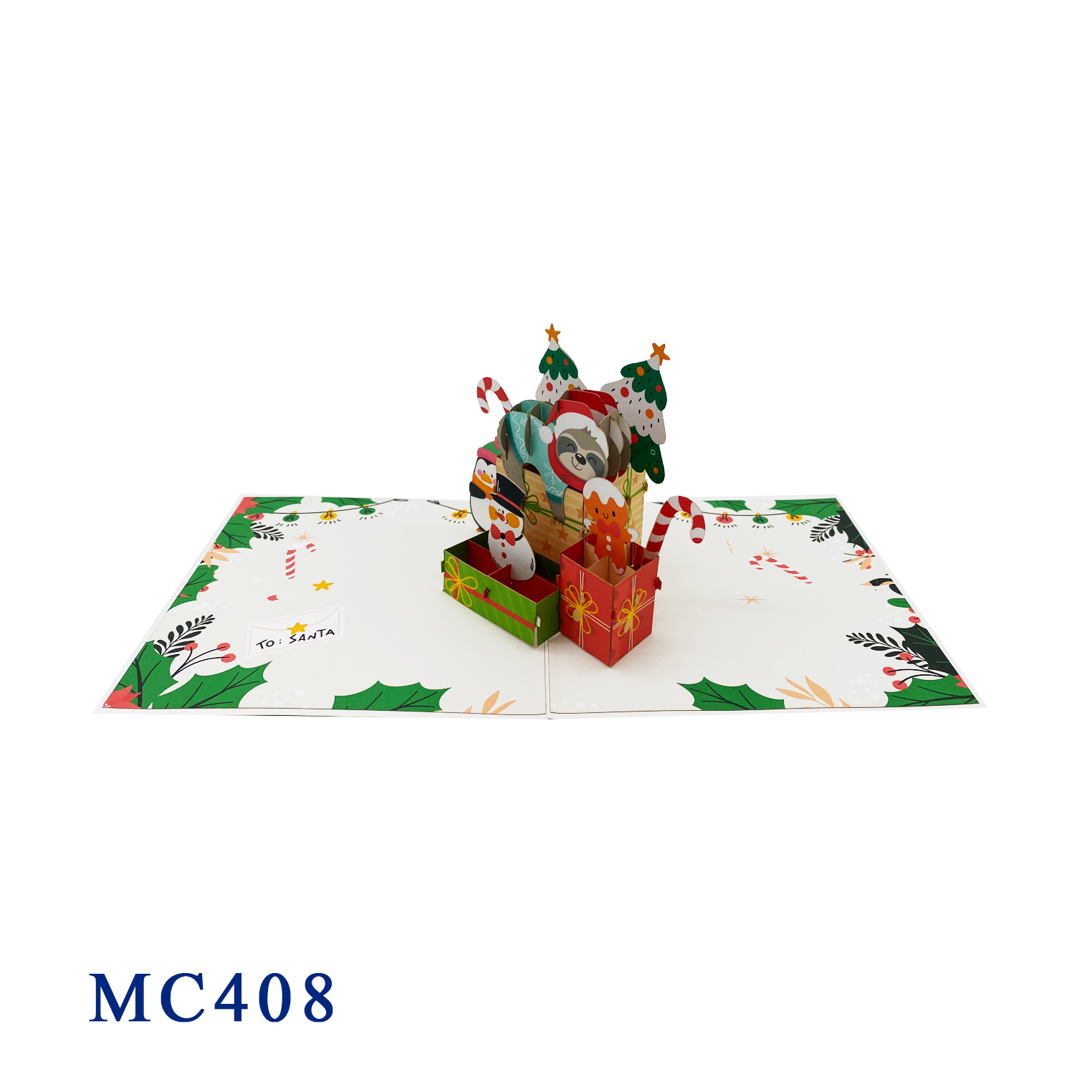 Sloth Christmas Pop Up Card