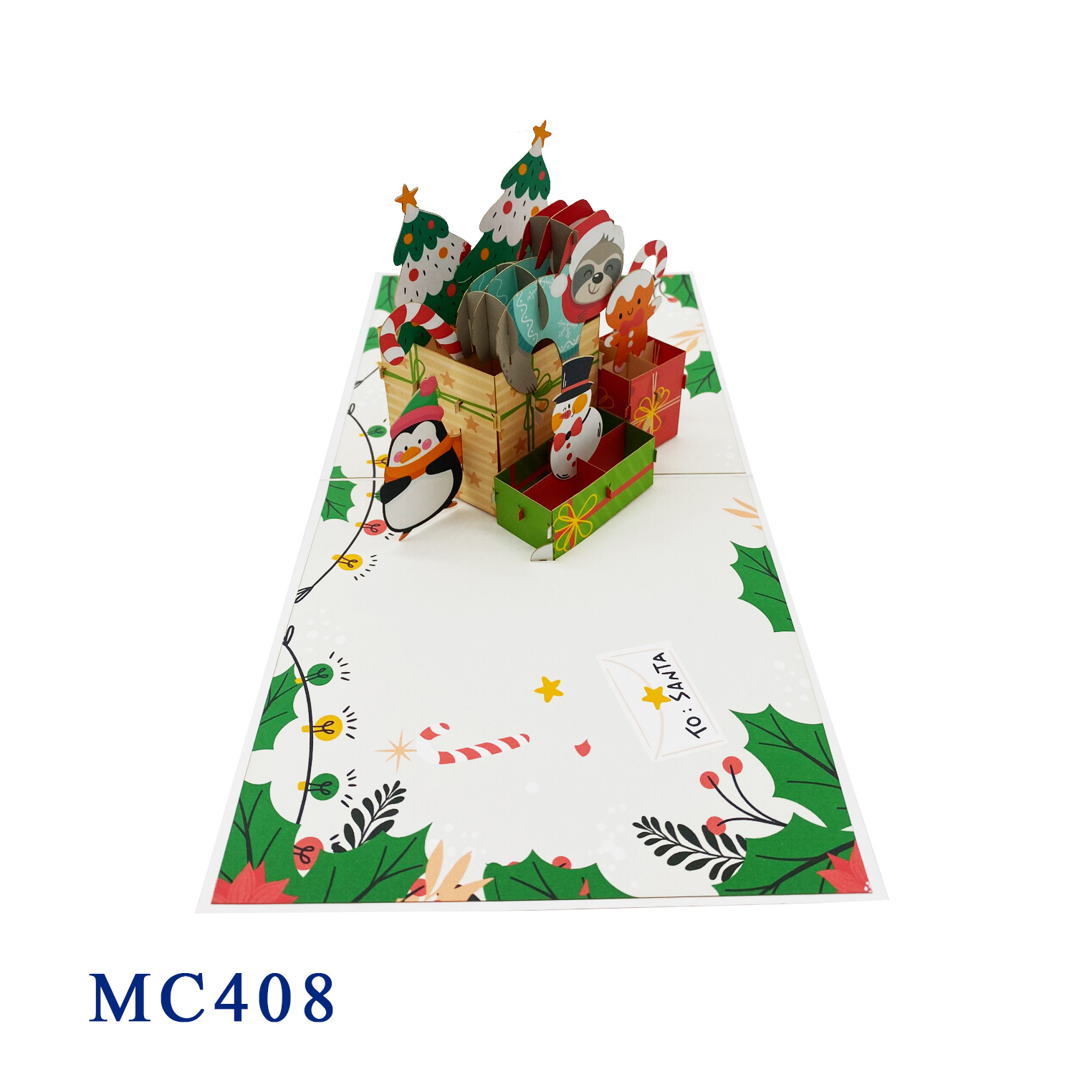 Sloth Christmas Pop Up Card