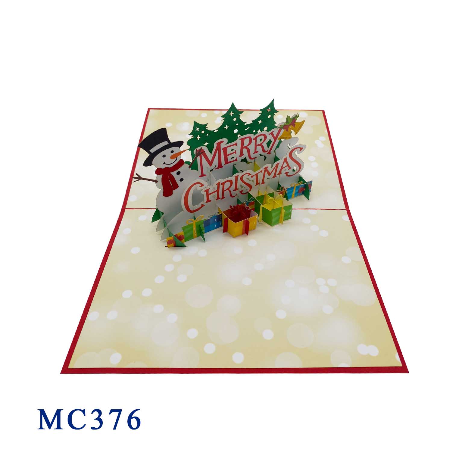 Snowman And Noel Gifts Pop Up Card