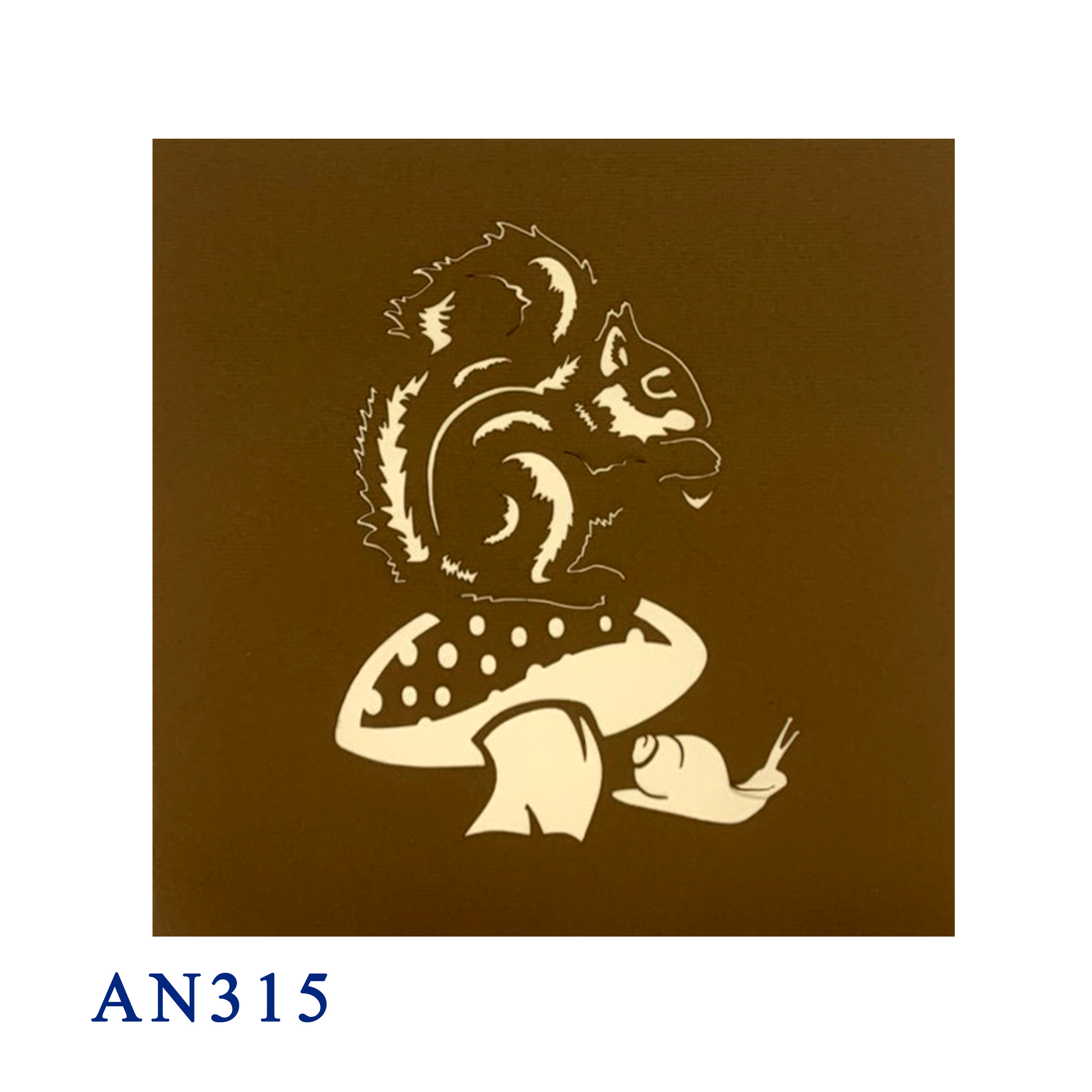 Squirrel & Mushroom Pop Up Card