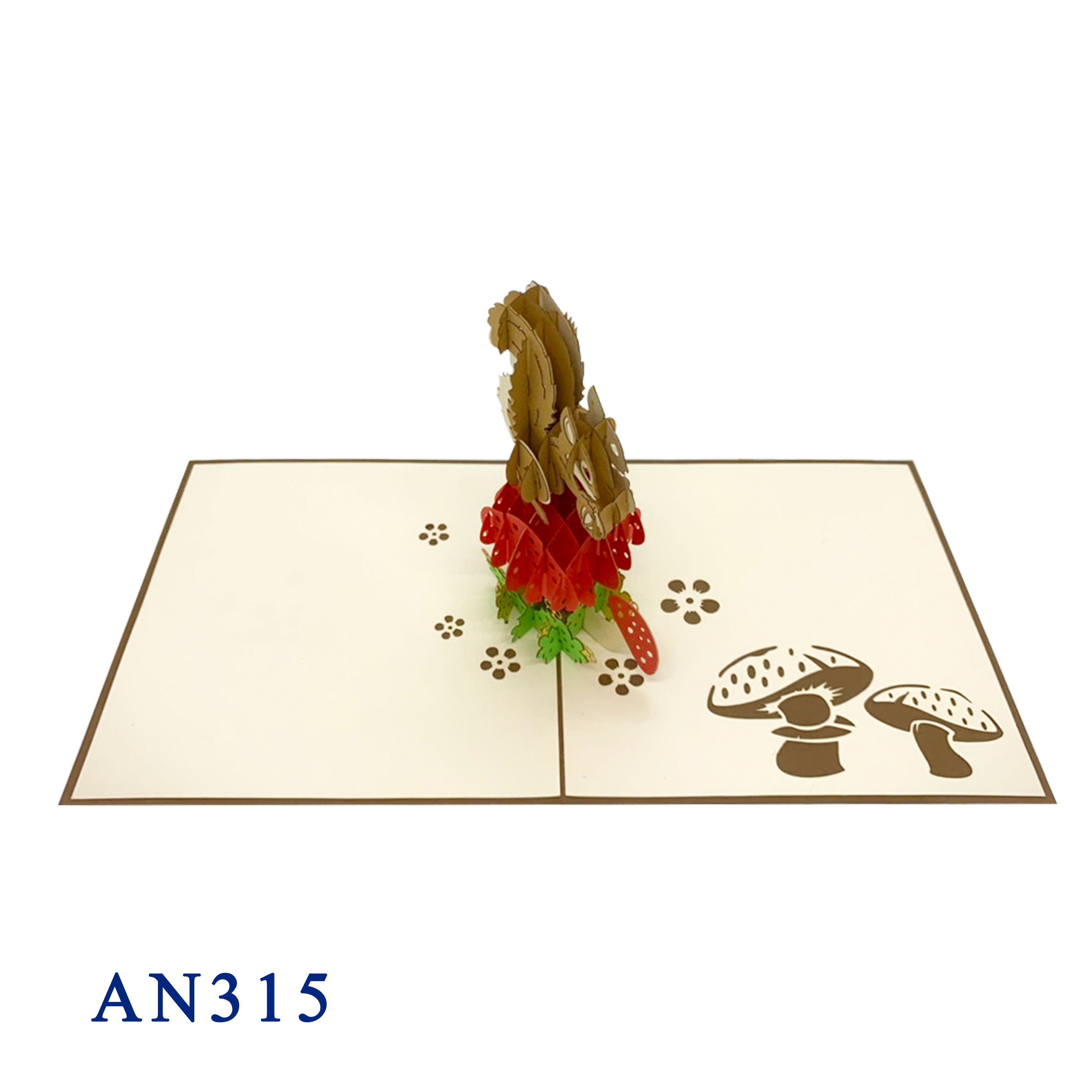 Squirrel & Mushroom Pop Up Card