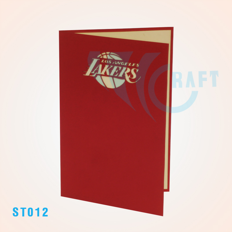 Los Angeles Lakers Stadium Pop Up Card