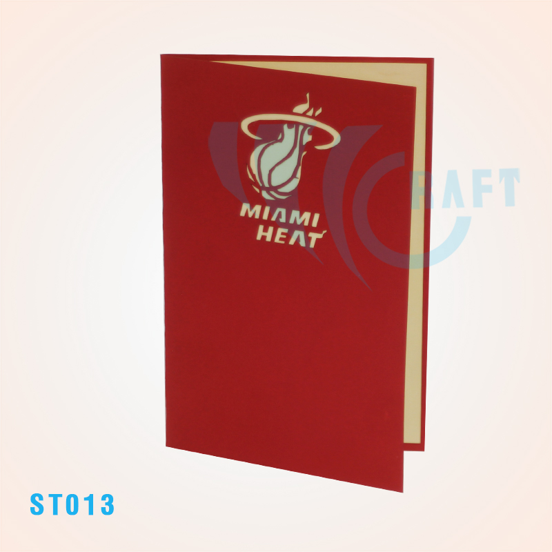 Miami Heat Stadium Pop Up Card