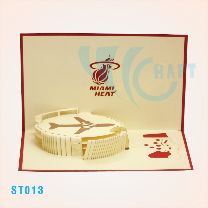 Miami Heat Stadium Pop Up Card