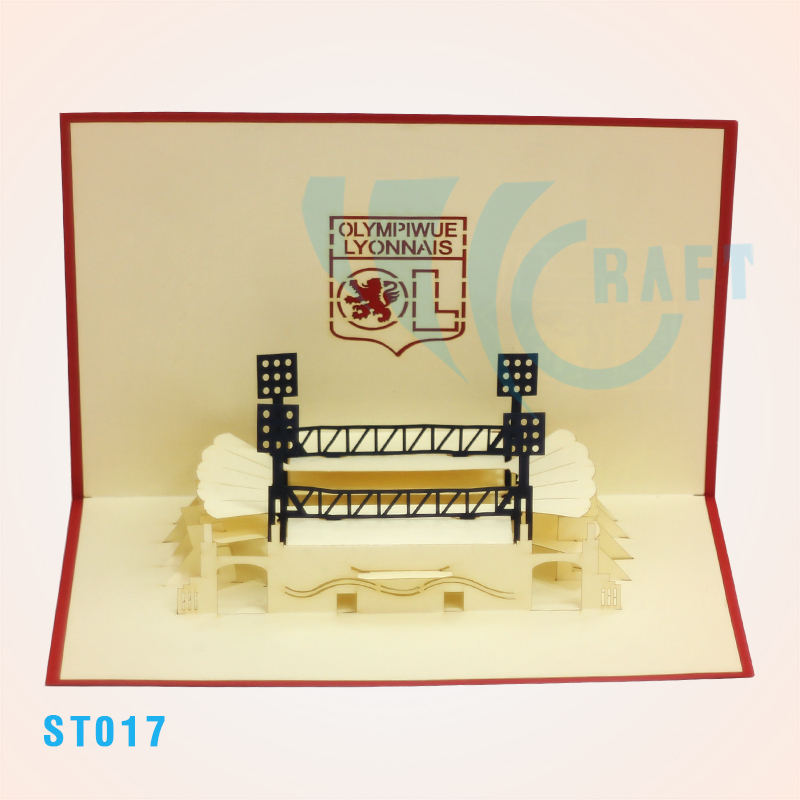 Olympique Lyonnais Stadium Pop Up Card