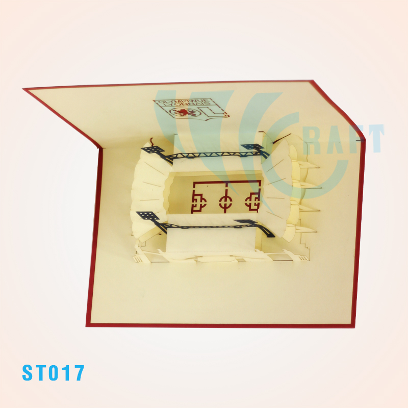 Olympique Lyonnais Stadium Pop Up Card