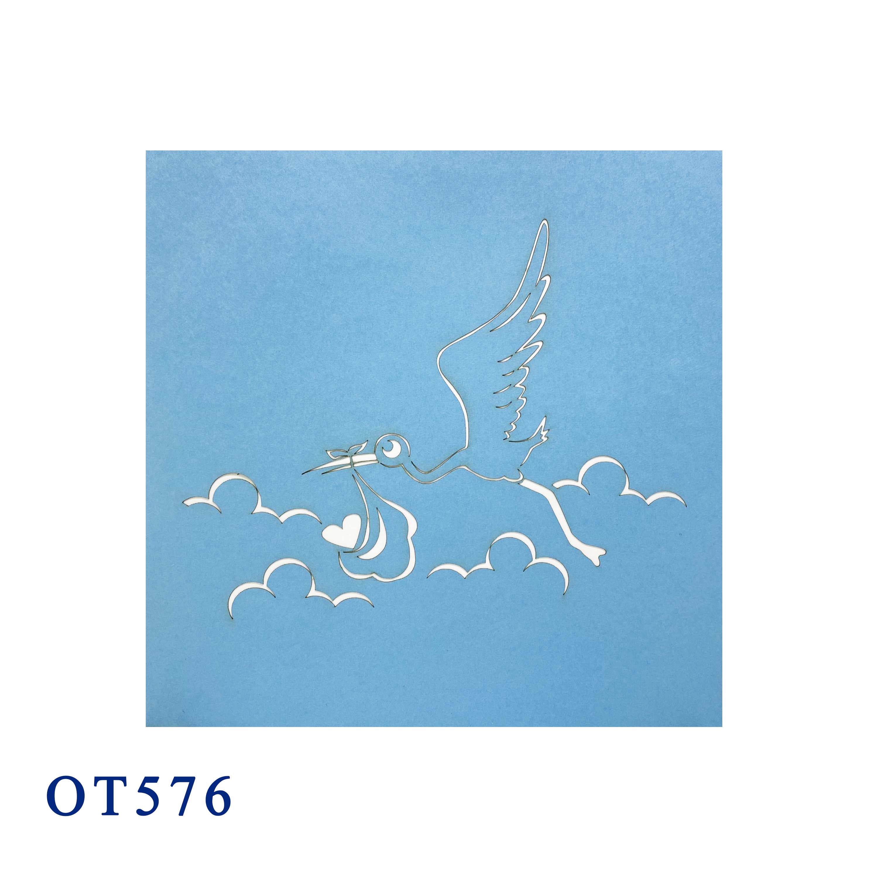 Stork & Rainbow Pop-Up Card