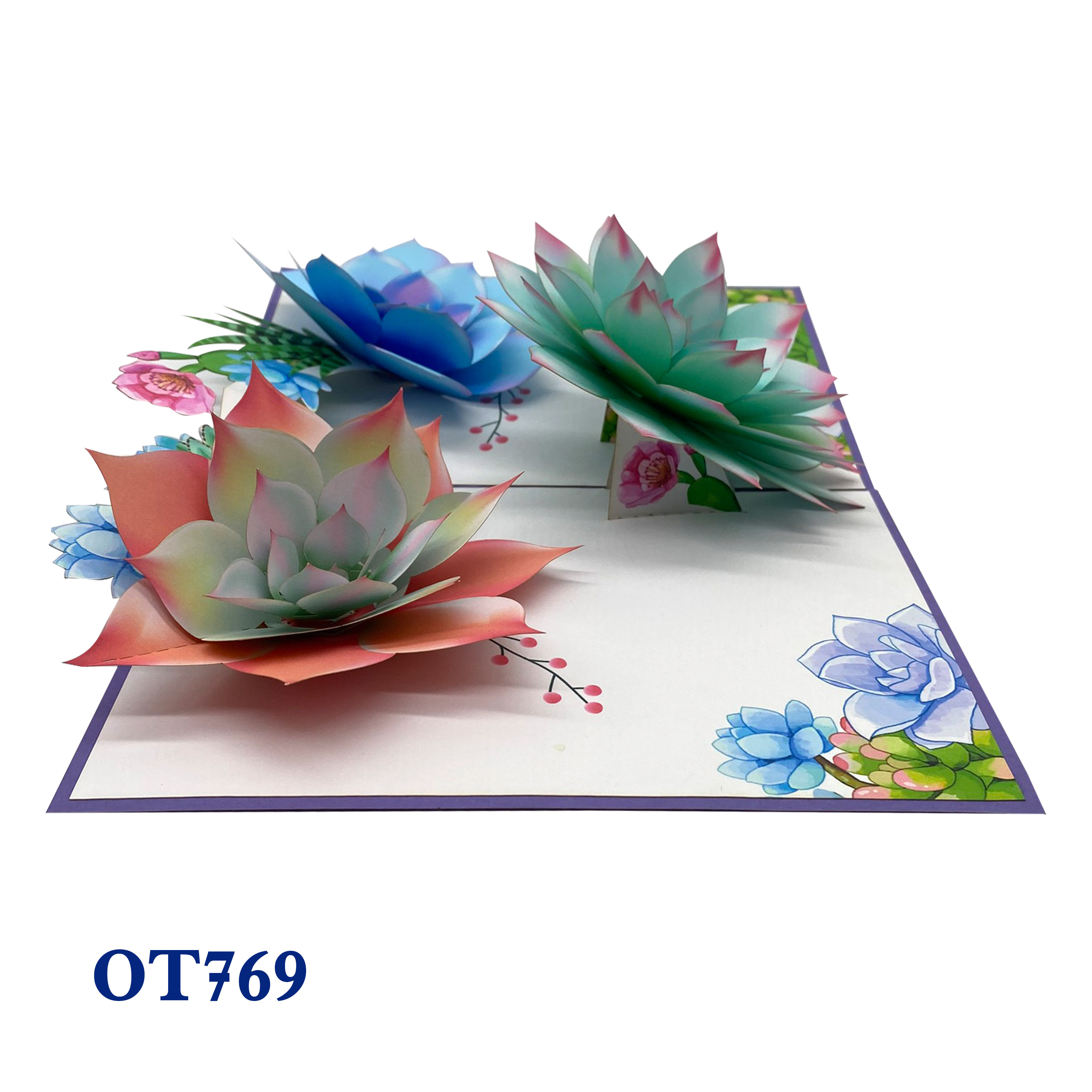 Succulents Pop Up Card