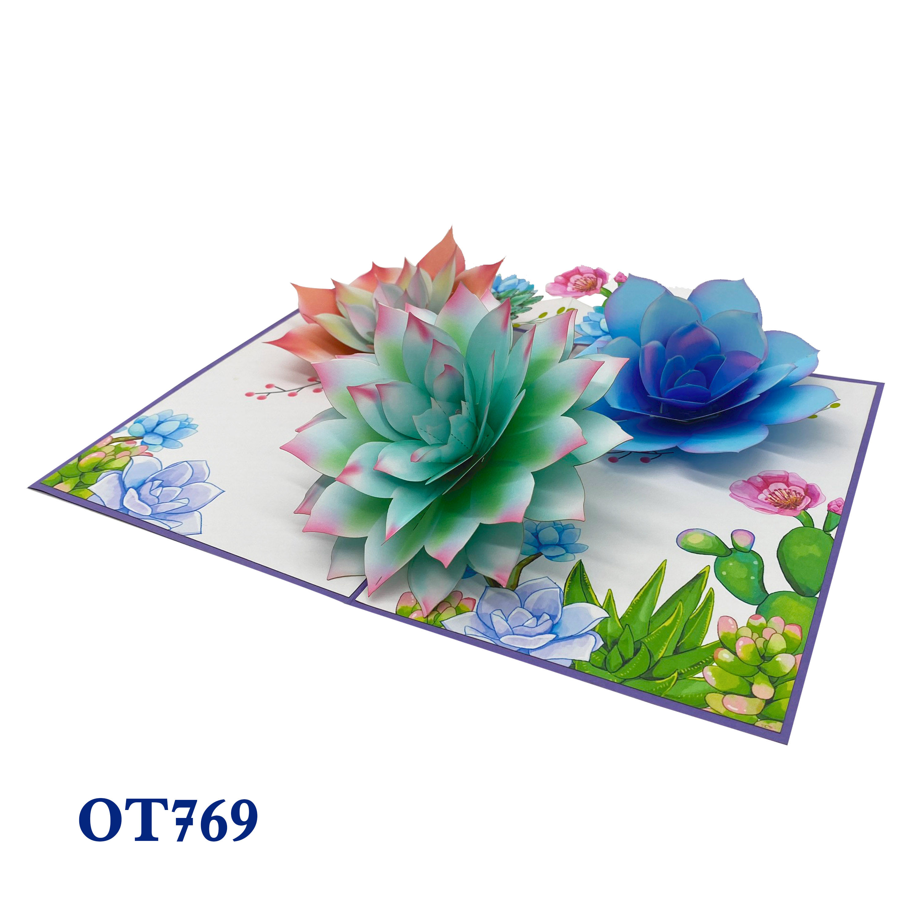 Succulents Pop Up Card
