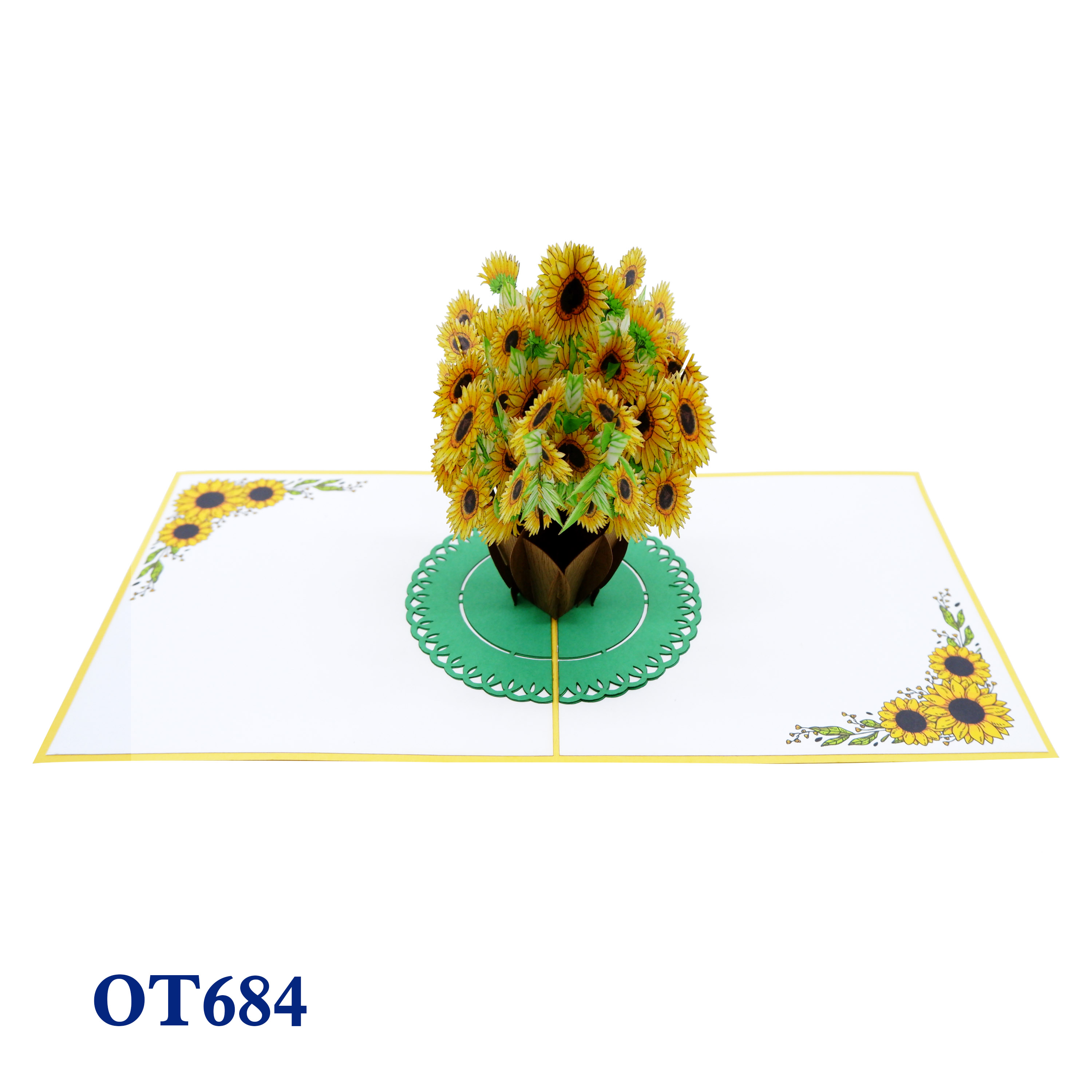 Sunflowers Vase Pop Up Card