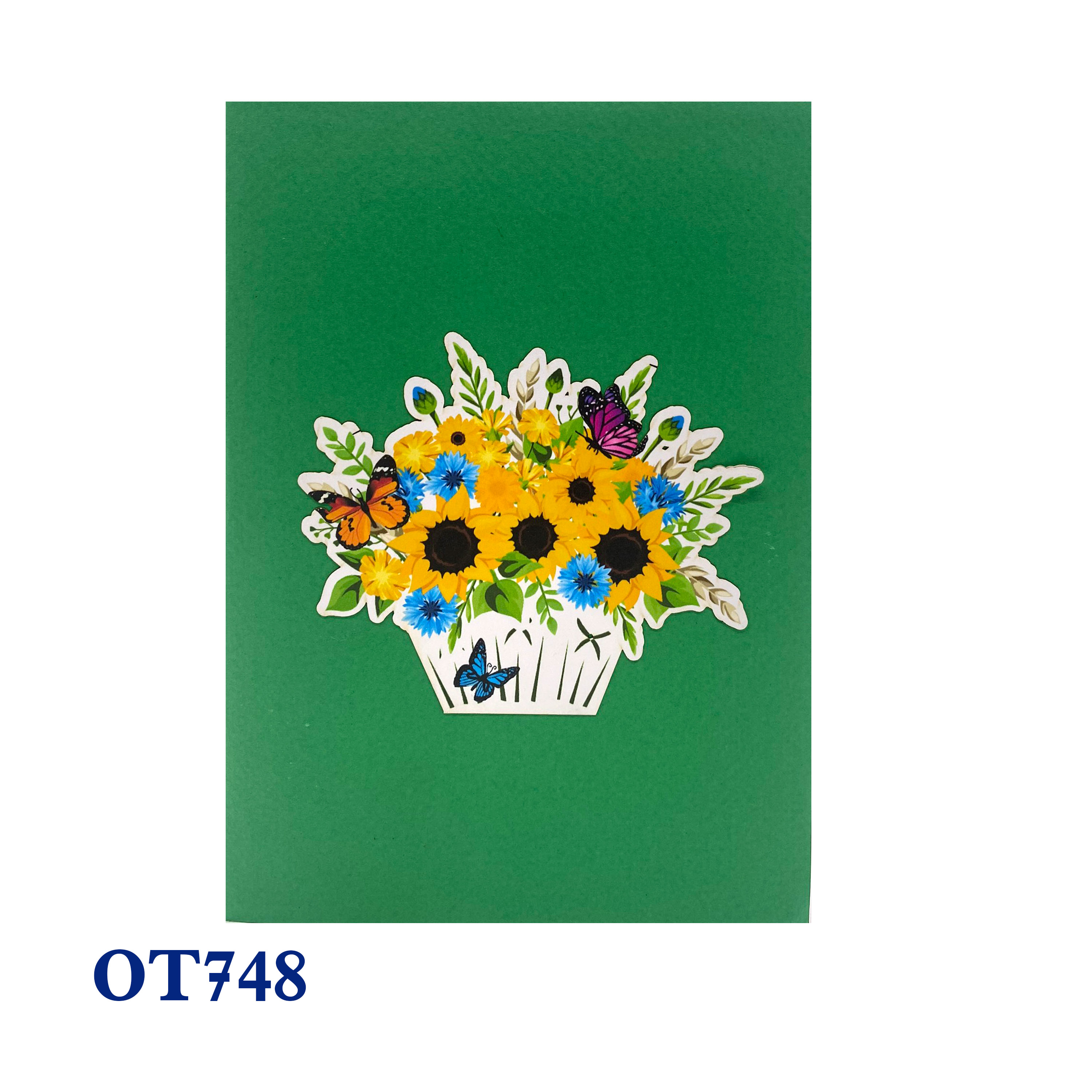 Sunflowers Basket Pop Up Card