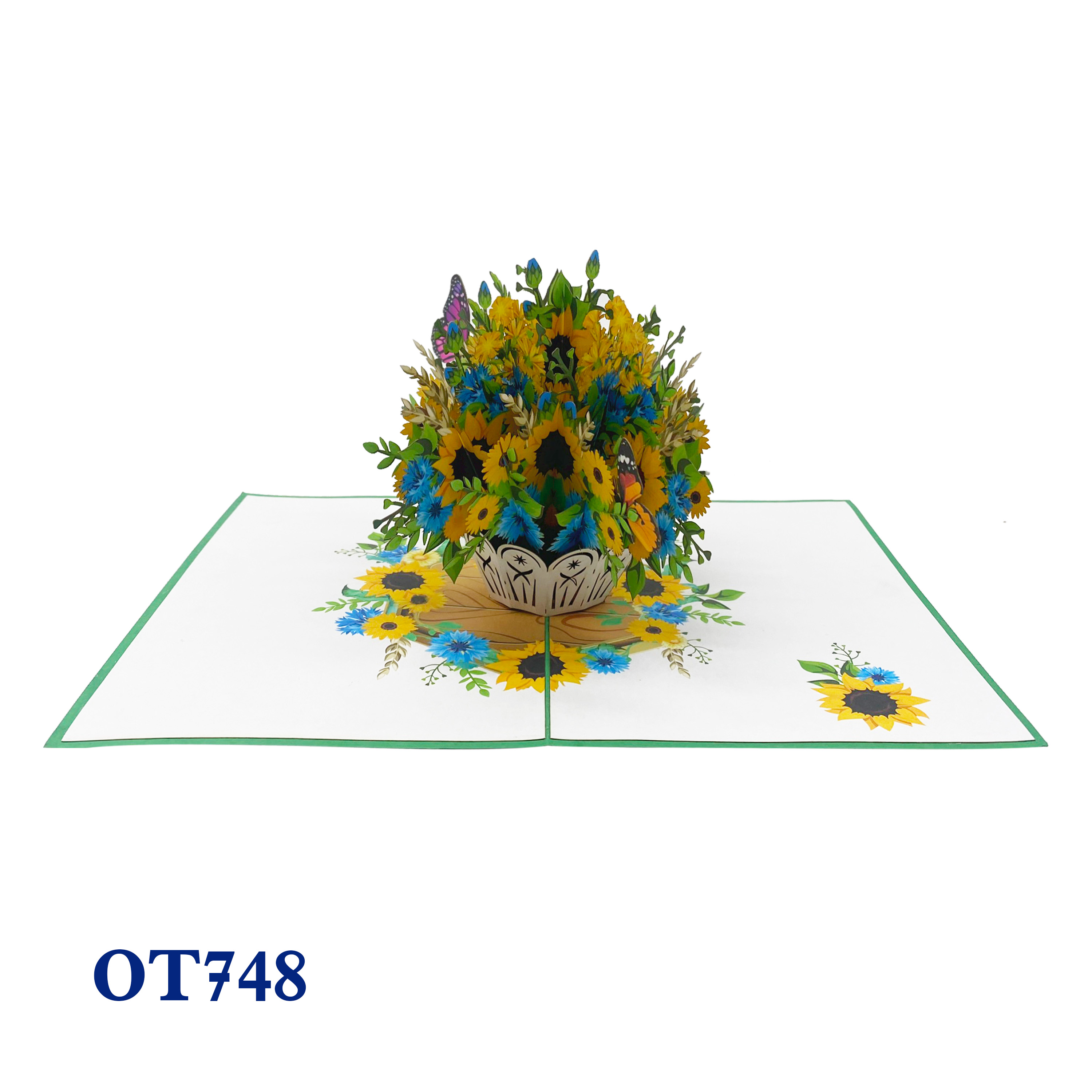 Sunflowers Basket Pop Up Card