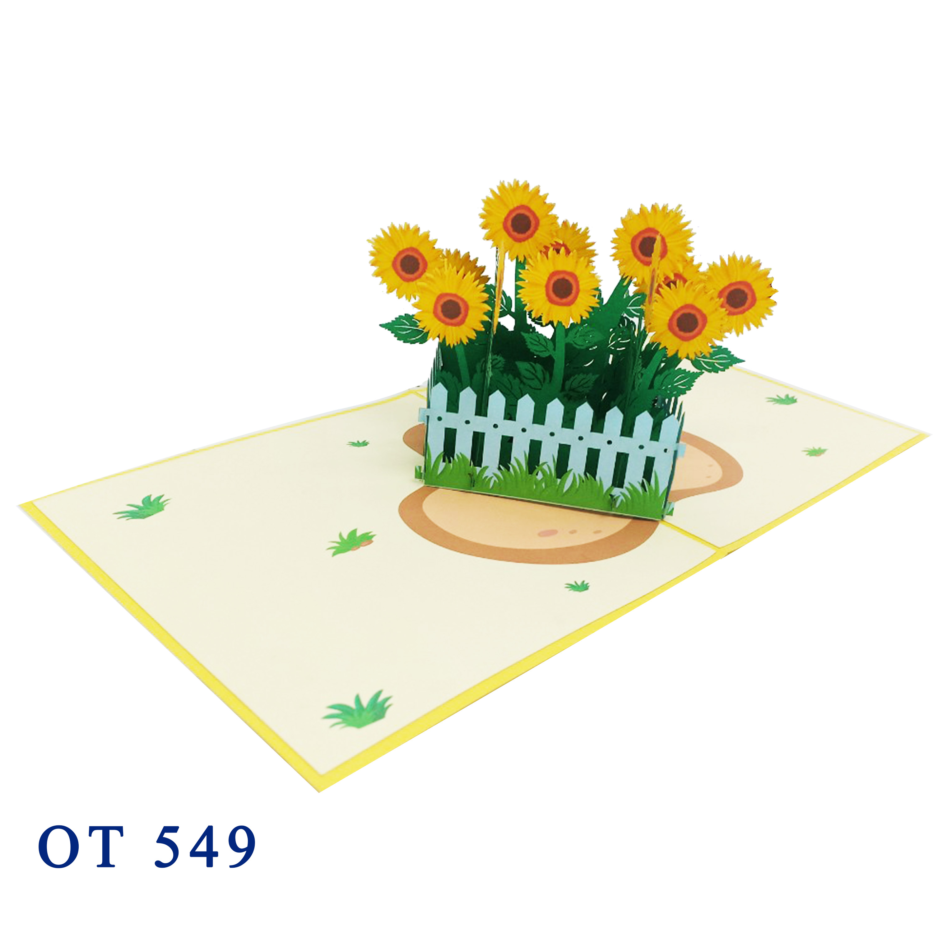 Sunflowers Garden Pop Up Card