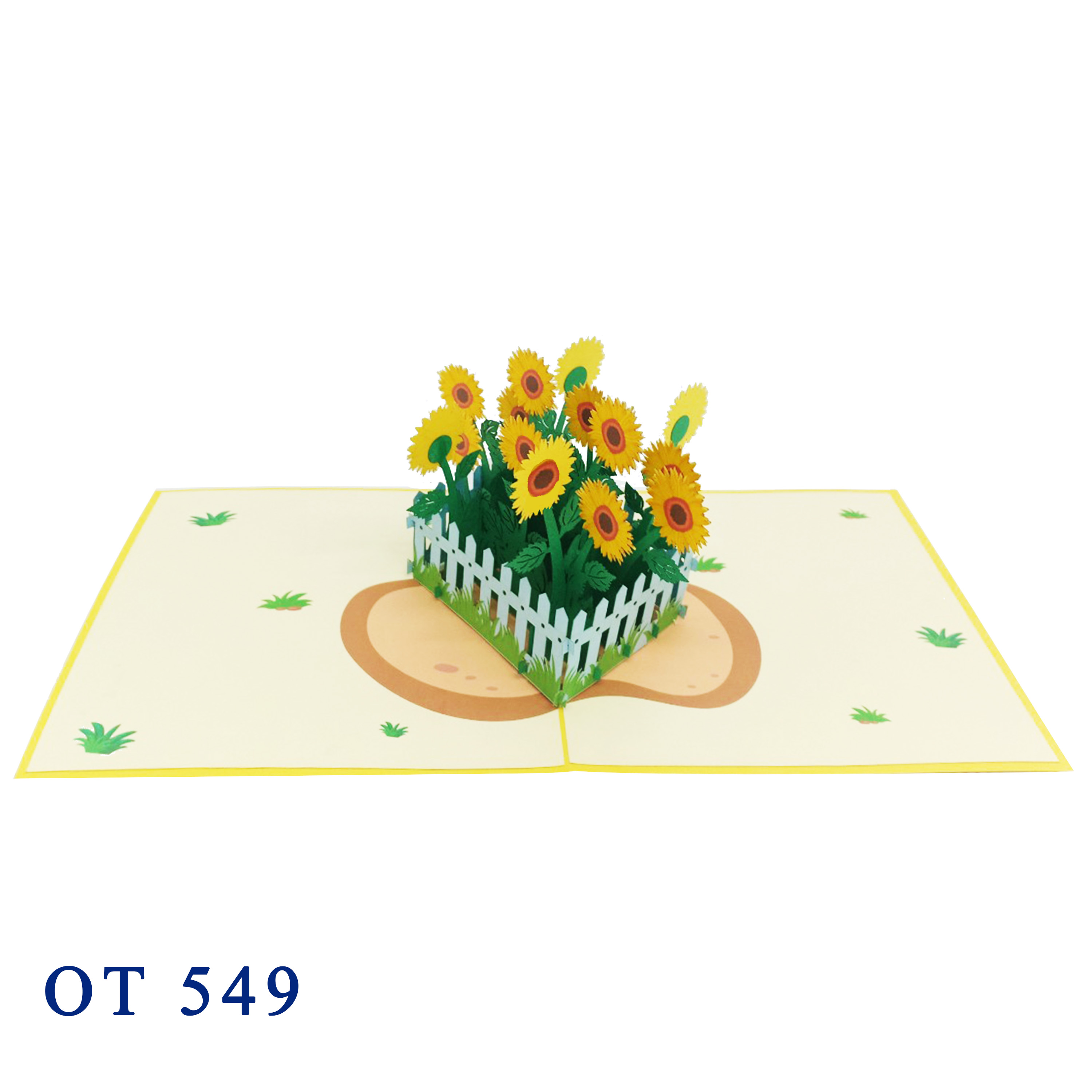 Sunflowers Garden Pop Up Card