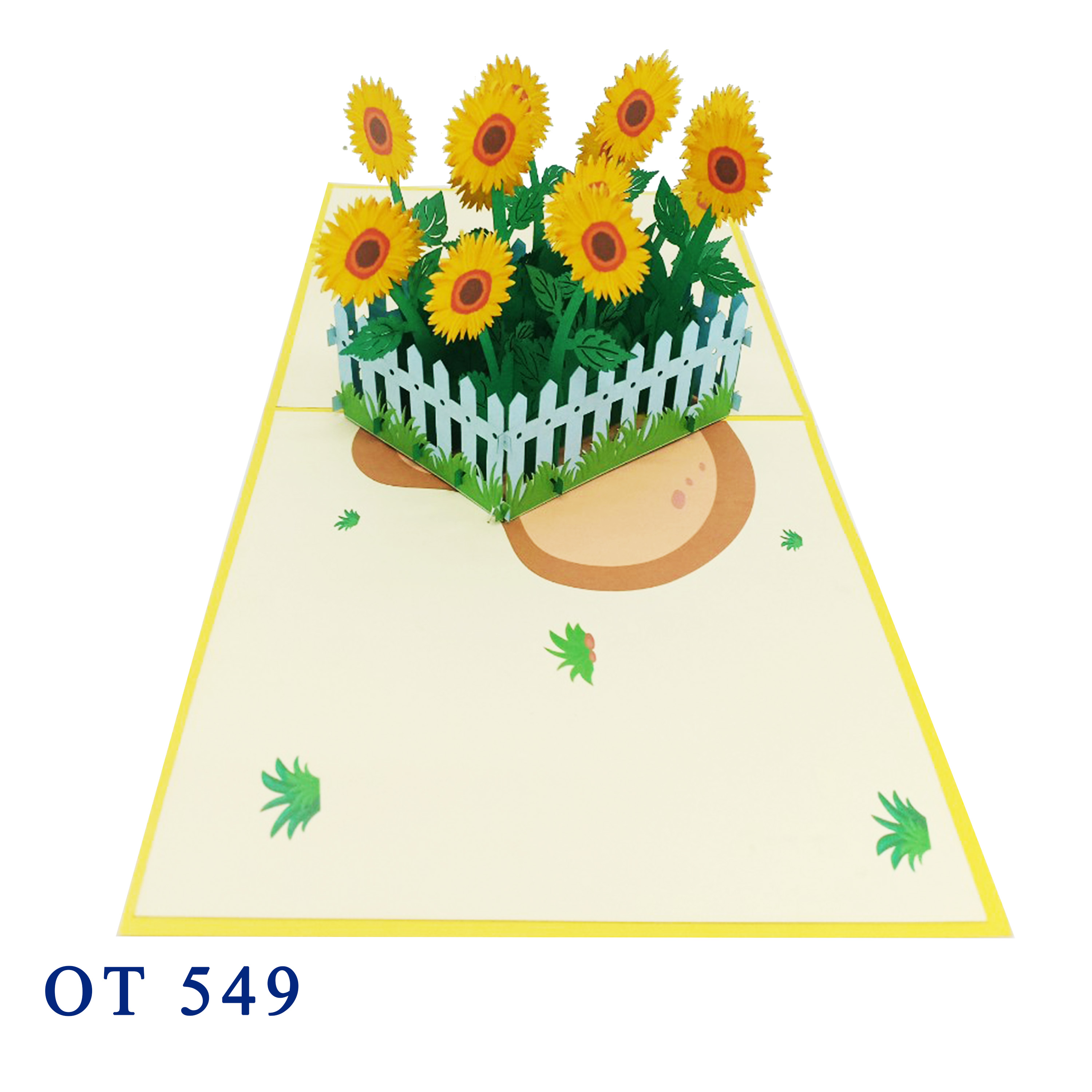 Sunflowers Garden Pop Up Card