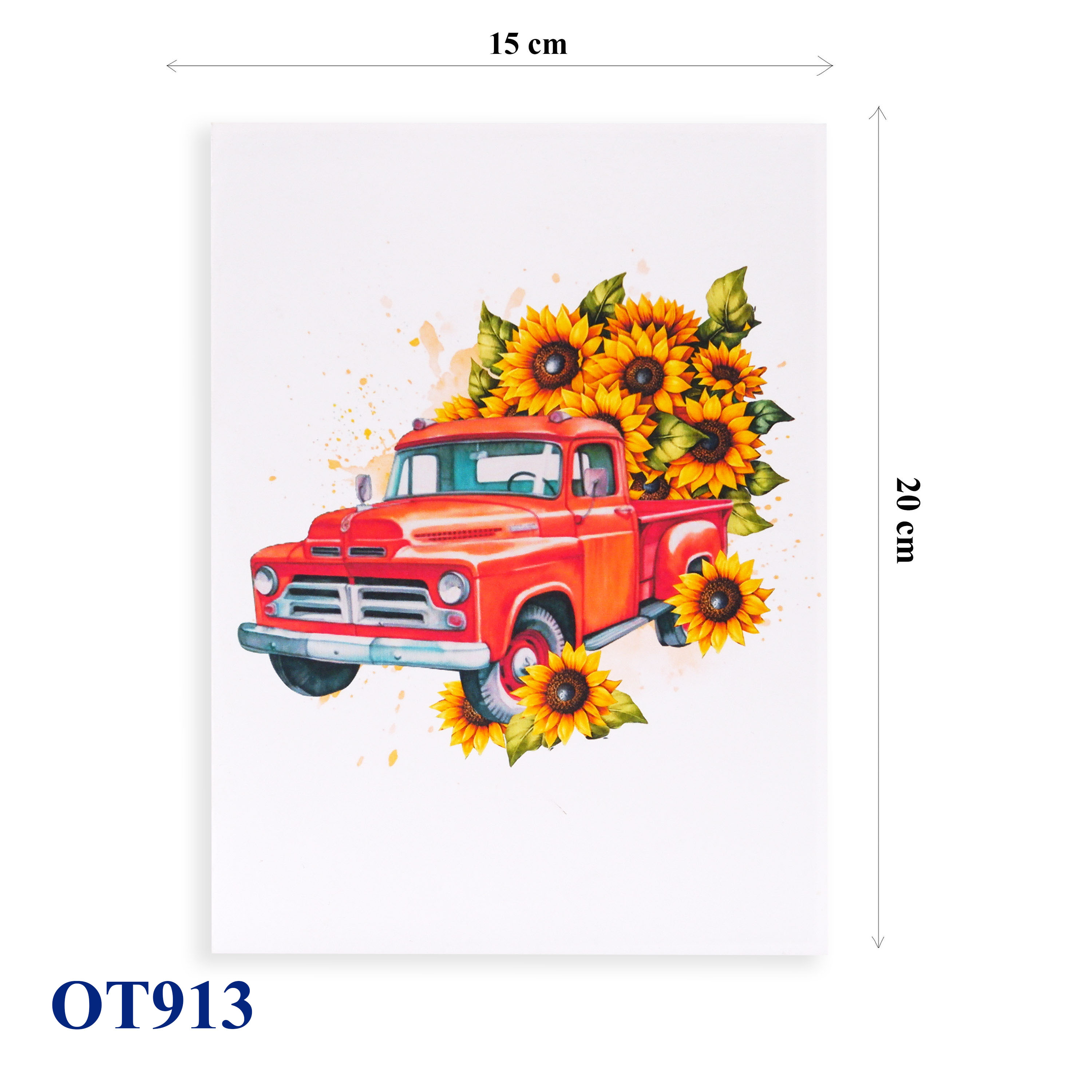 Sunflowers Truck Pop Up Card