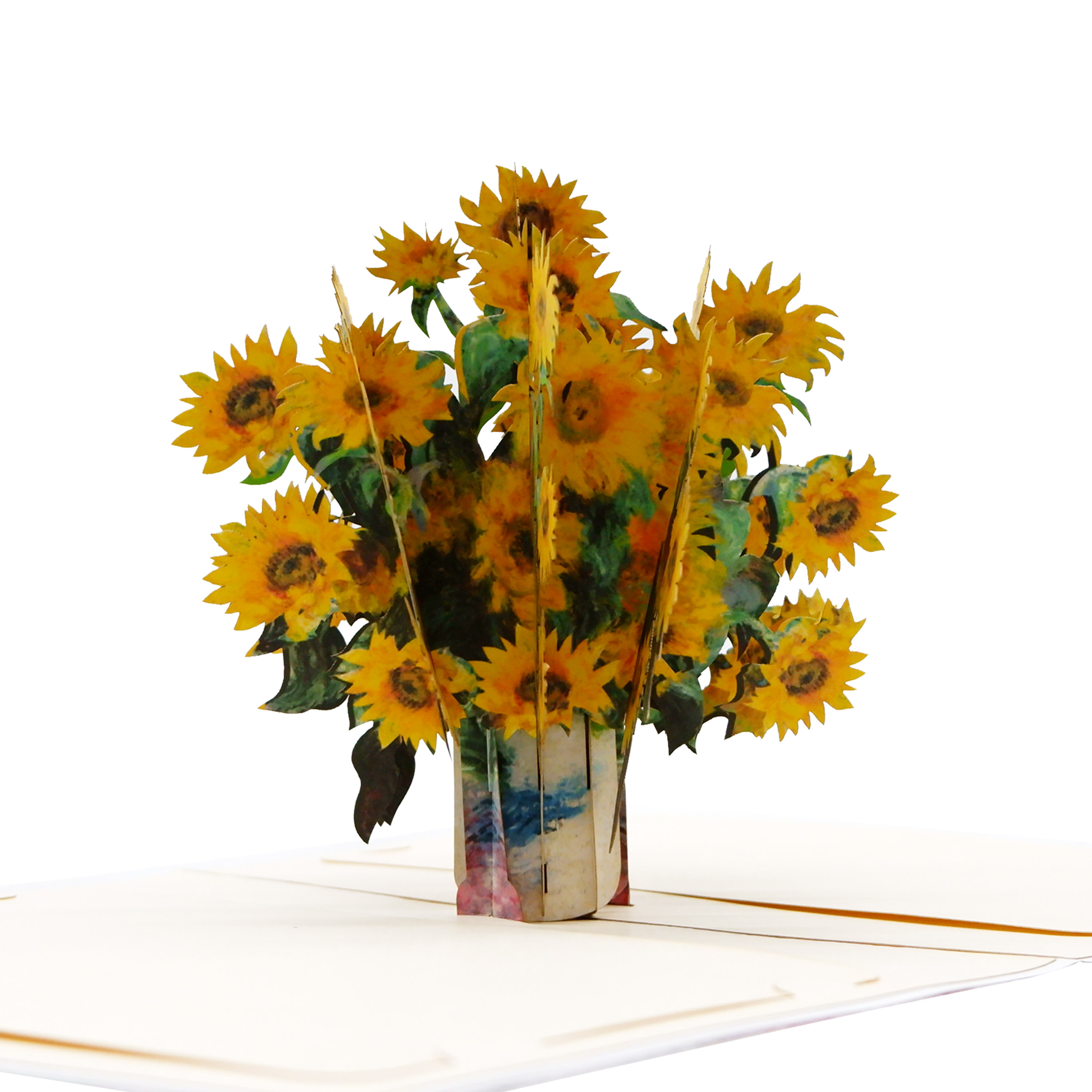 Bouquet Of Sunflowers Claude Monet Pop Up Card