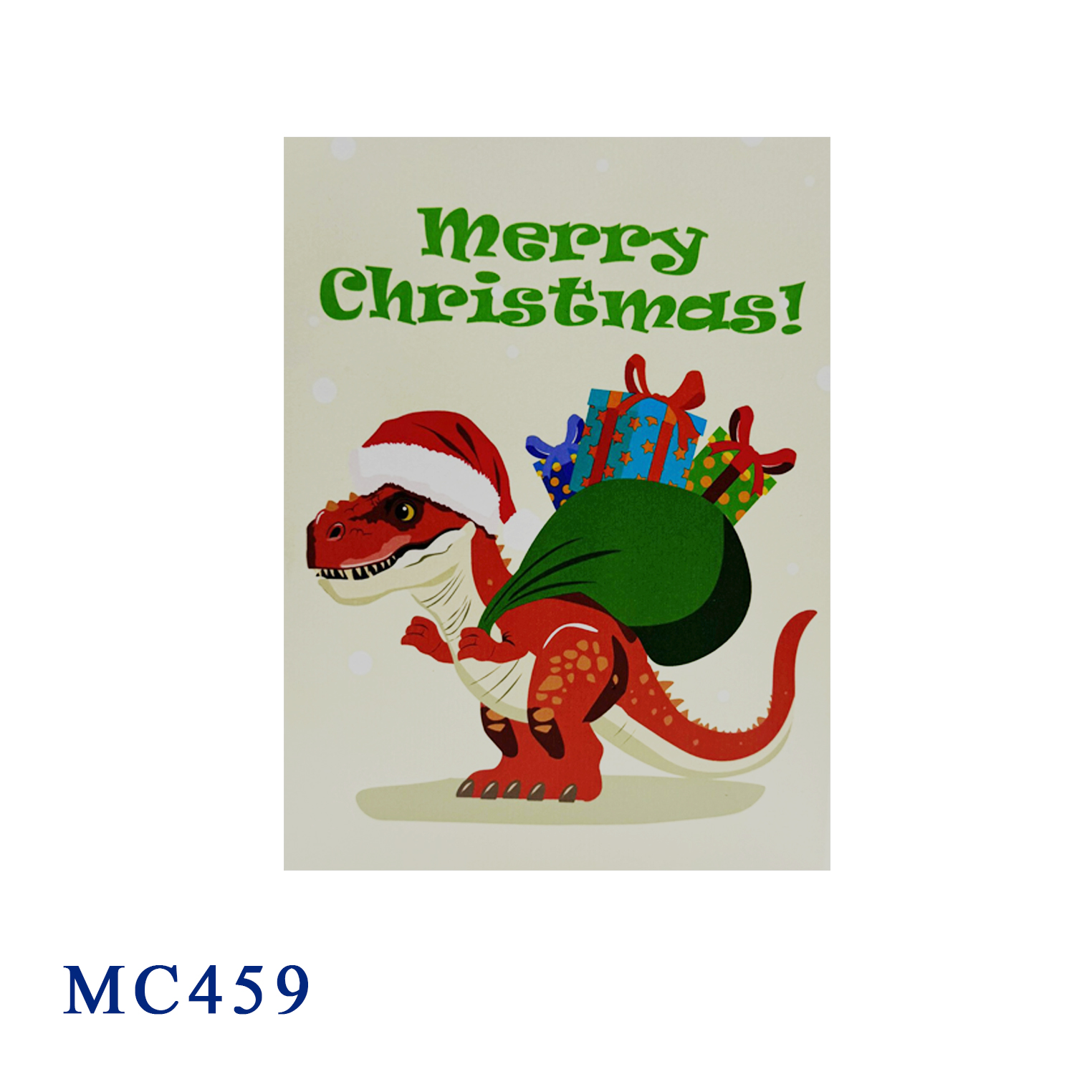 Christmas T-rex Dinosaur Pop Up Card