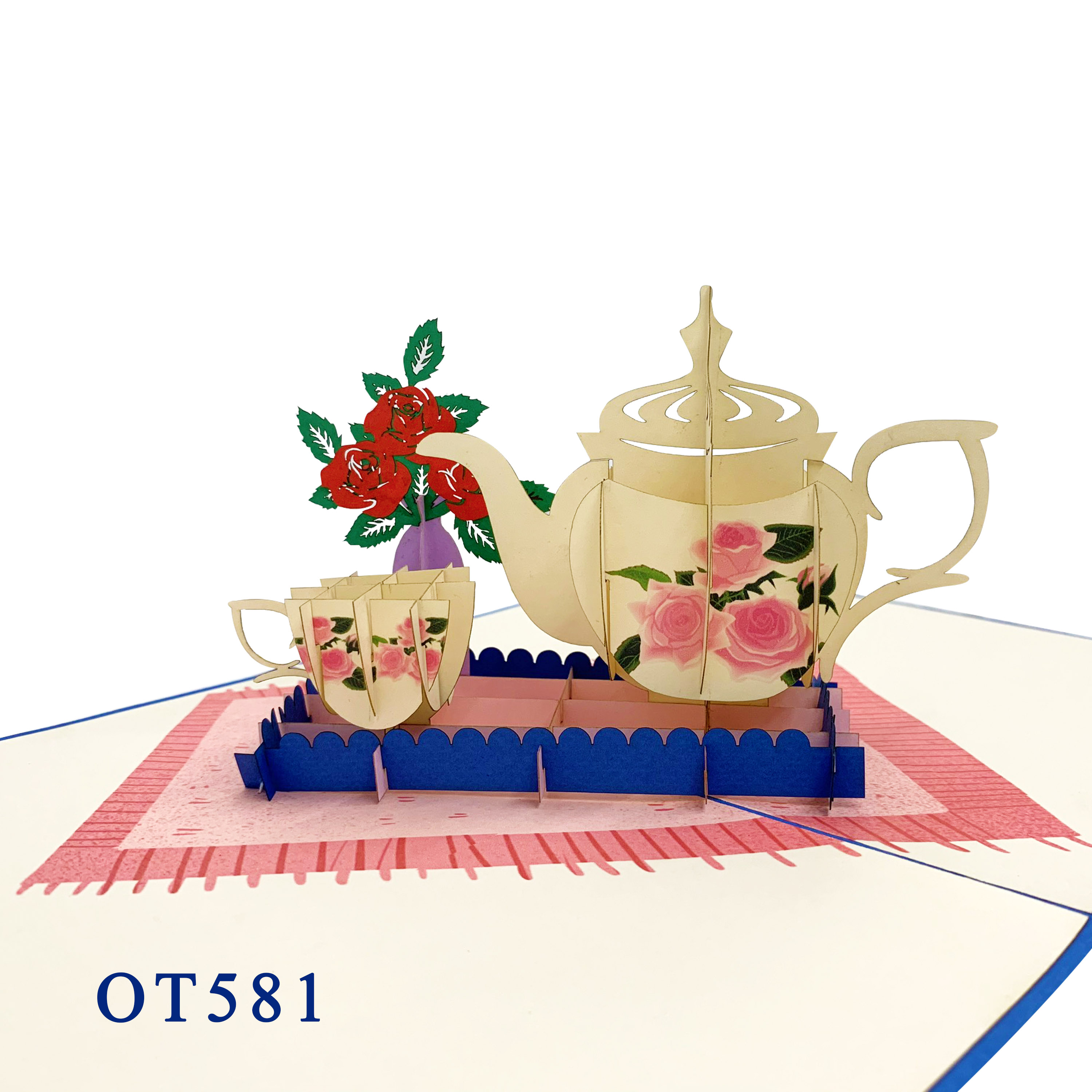 Teapot And Cup Pop Up Card