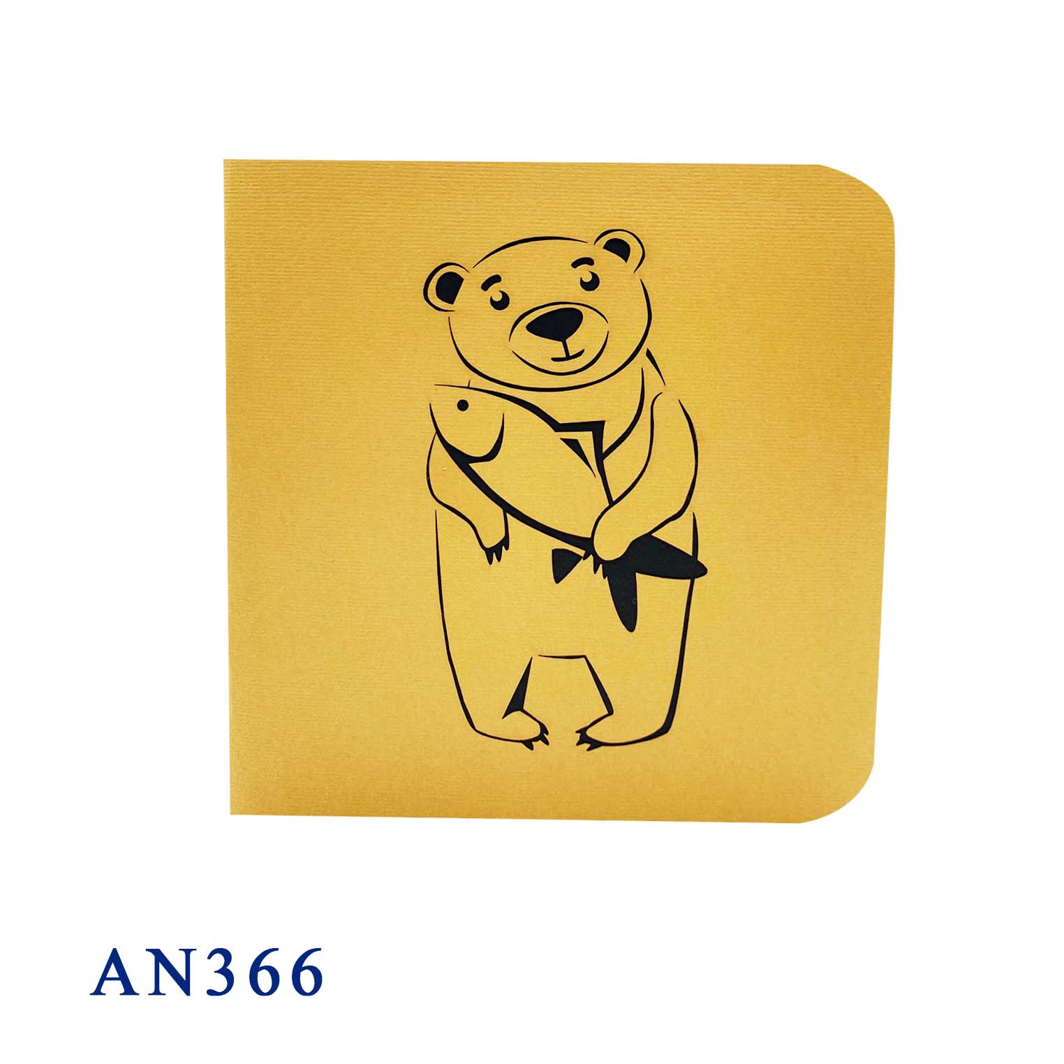 Teddy Bear Fishing Pop Up Card