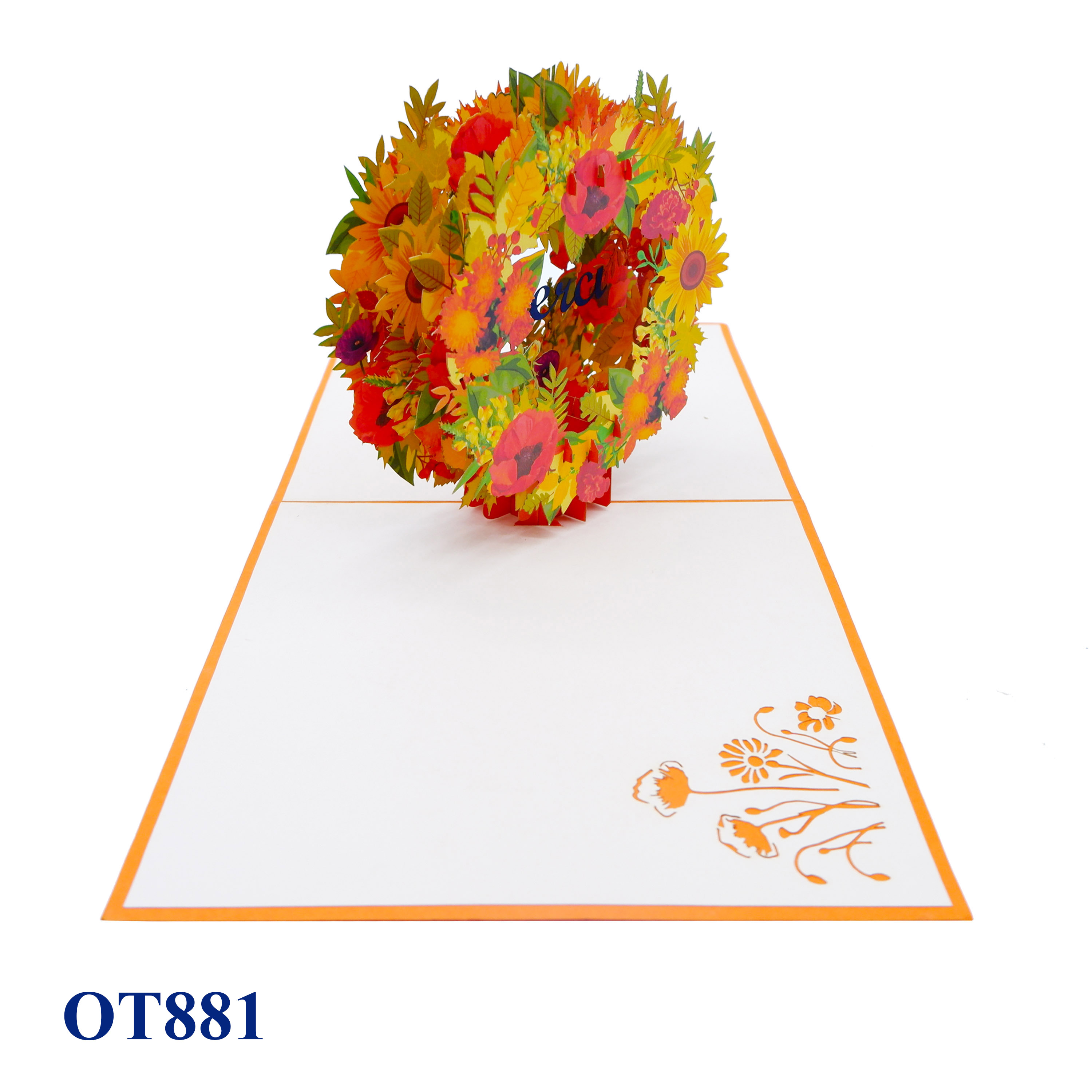 Thanksgiving Flowers Pop Up Card