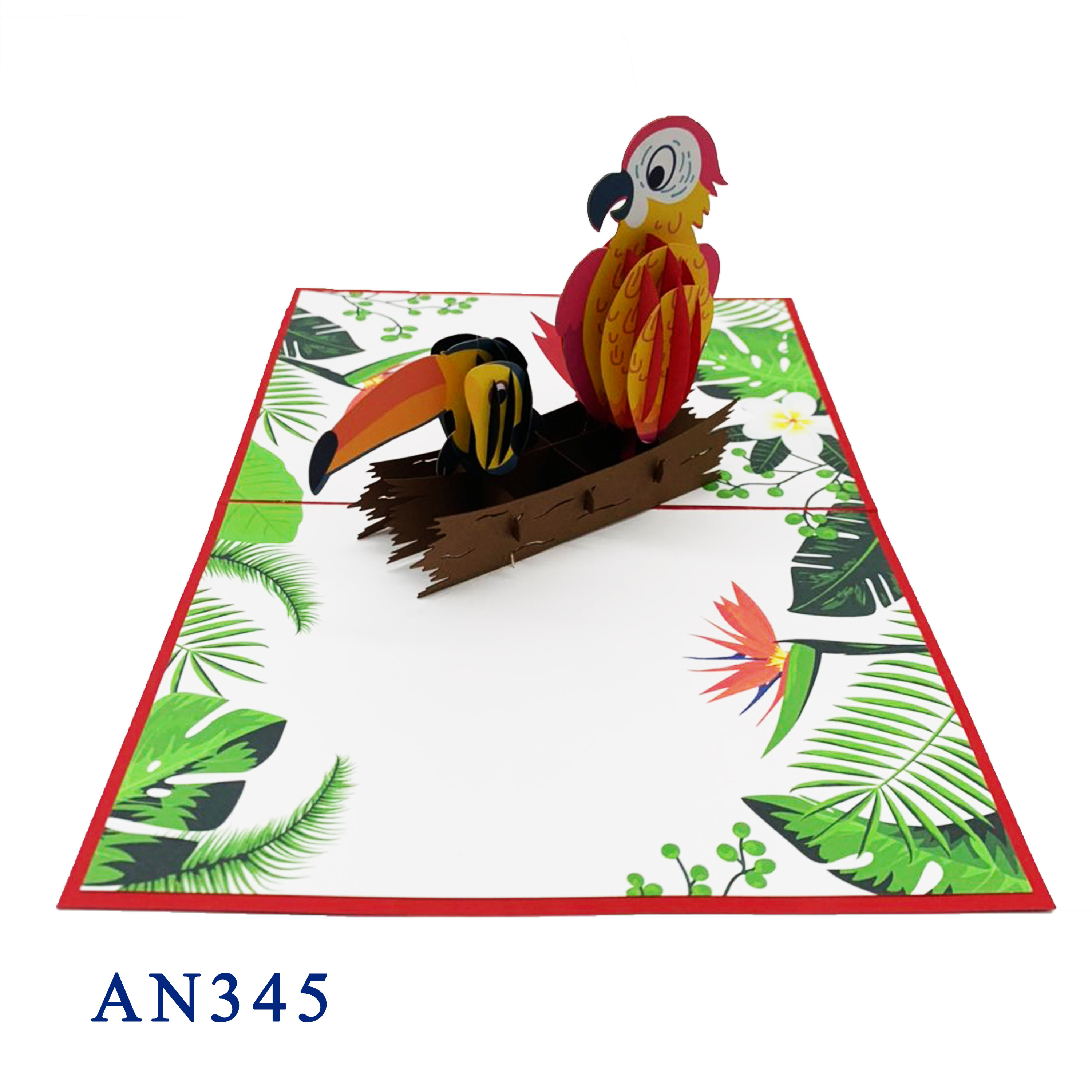 Tropical Bird Pop Up Card