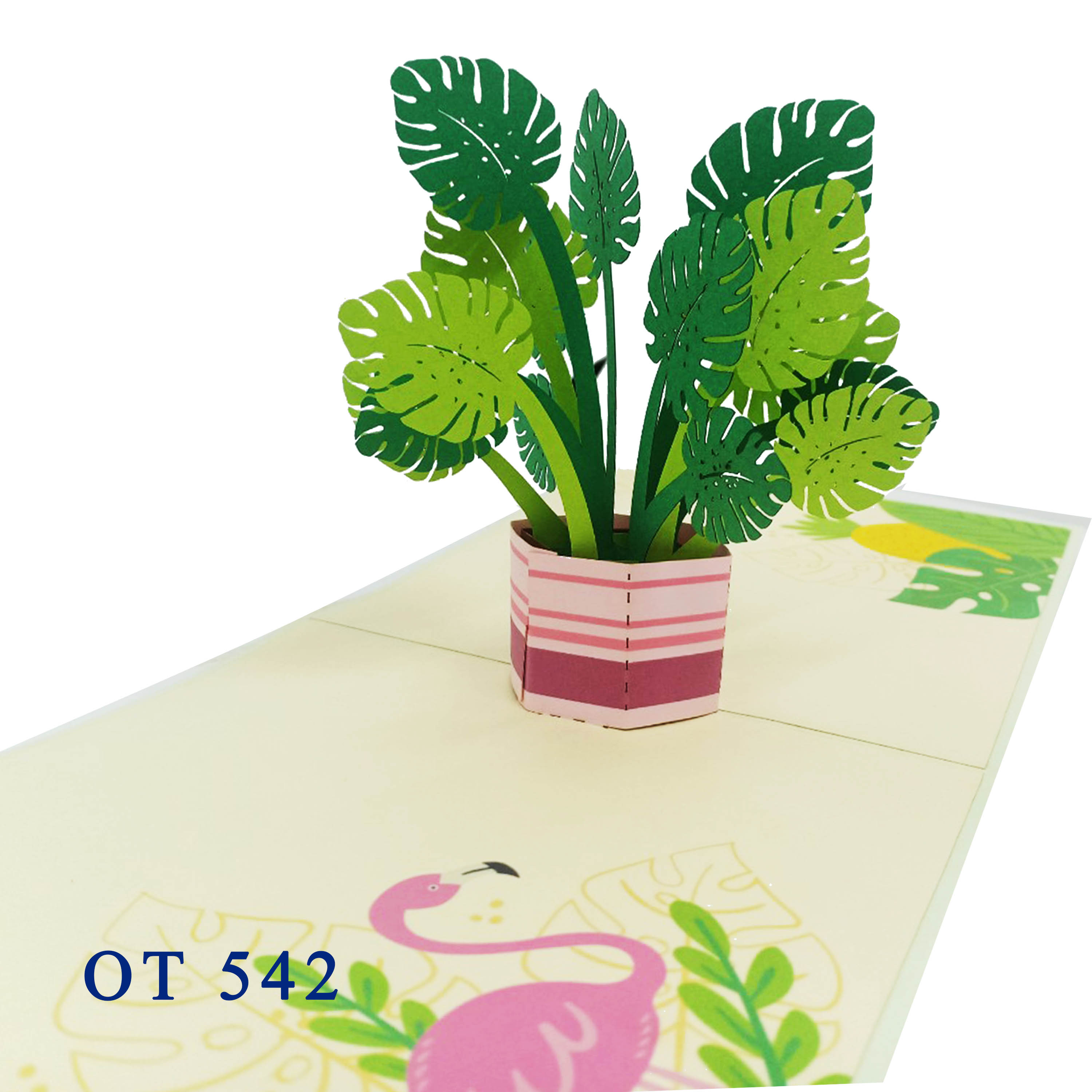 Tropical Leaves Pop Up Card