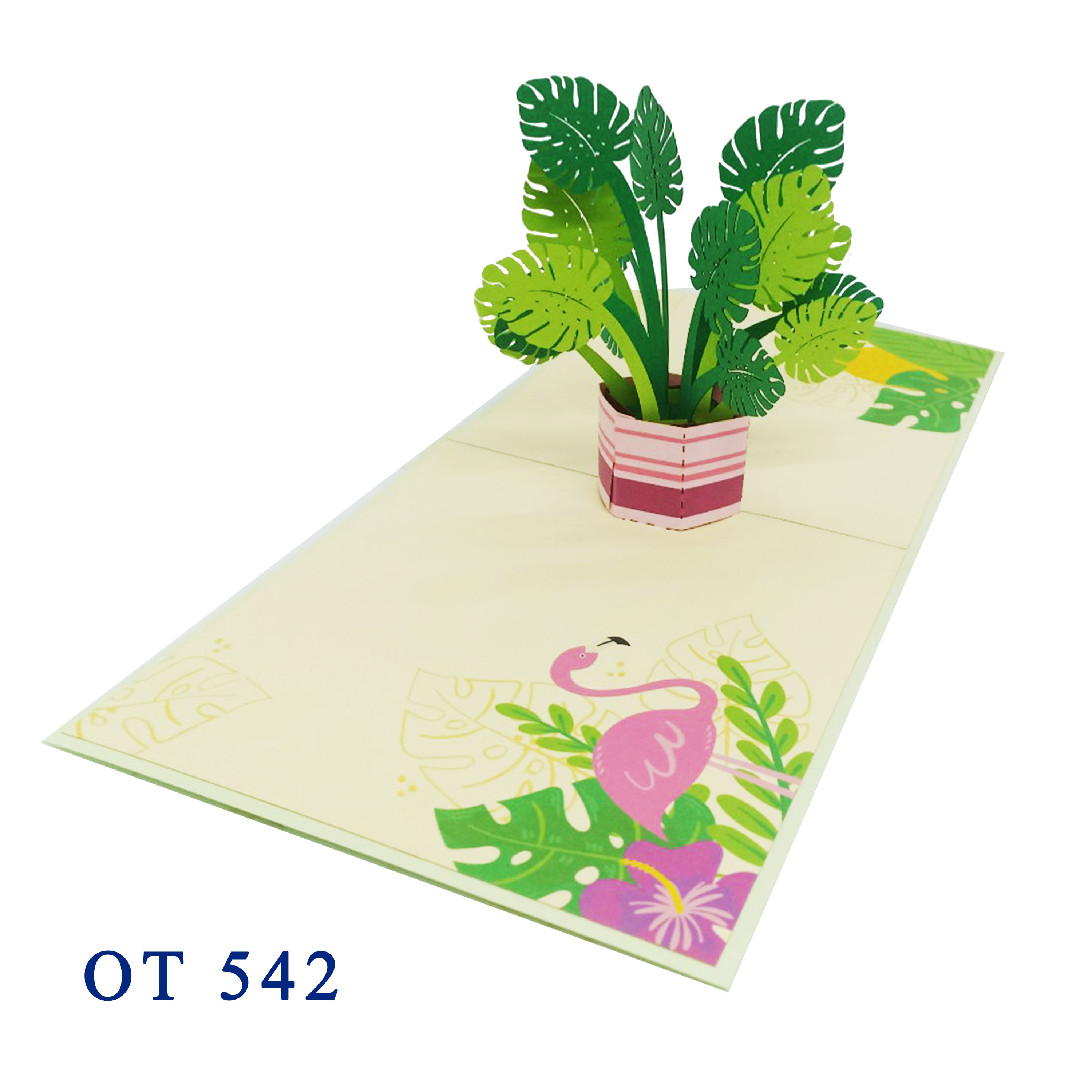 Tropical Leaves Pop Up Card