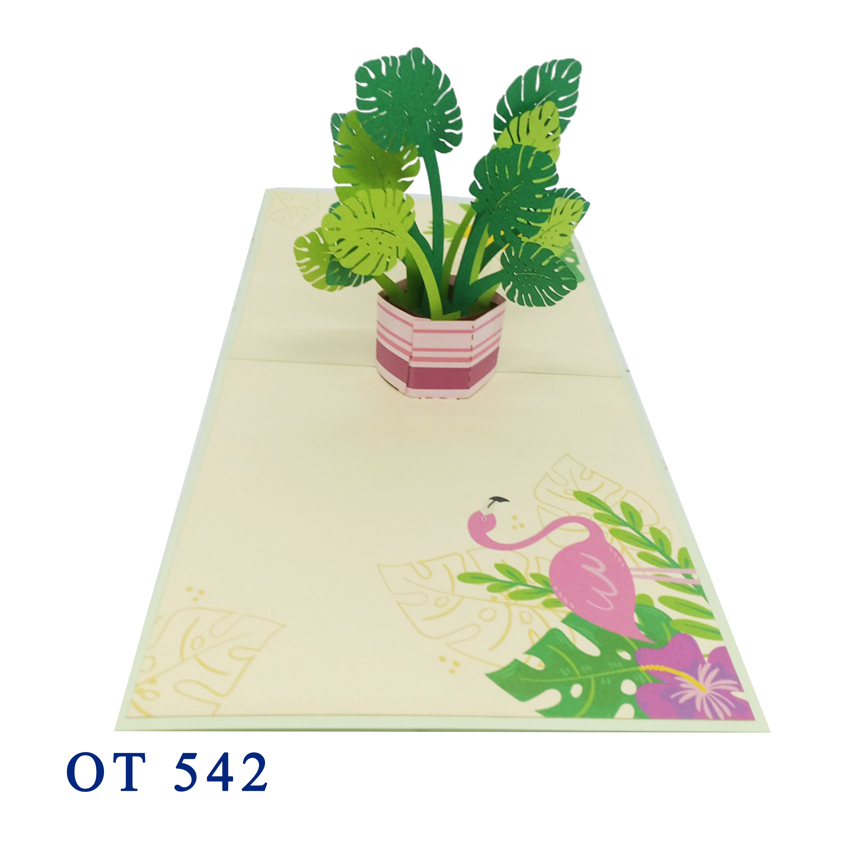 Tropical Leaves Pop Up Card