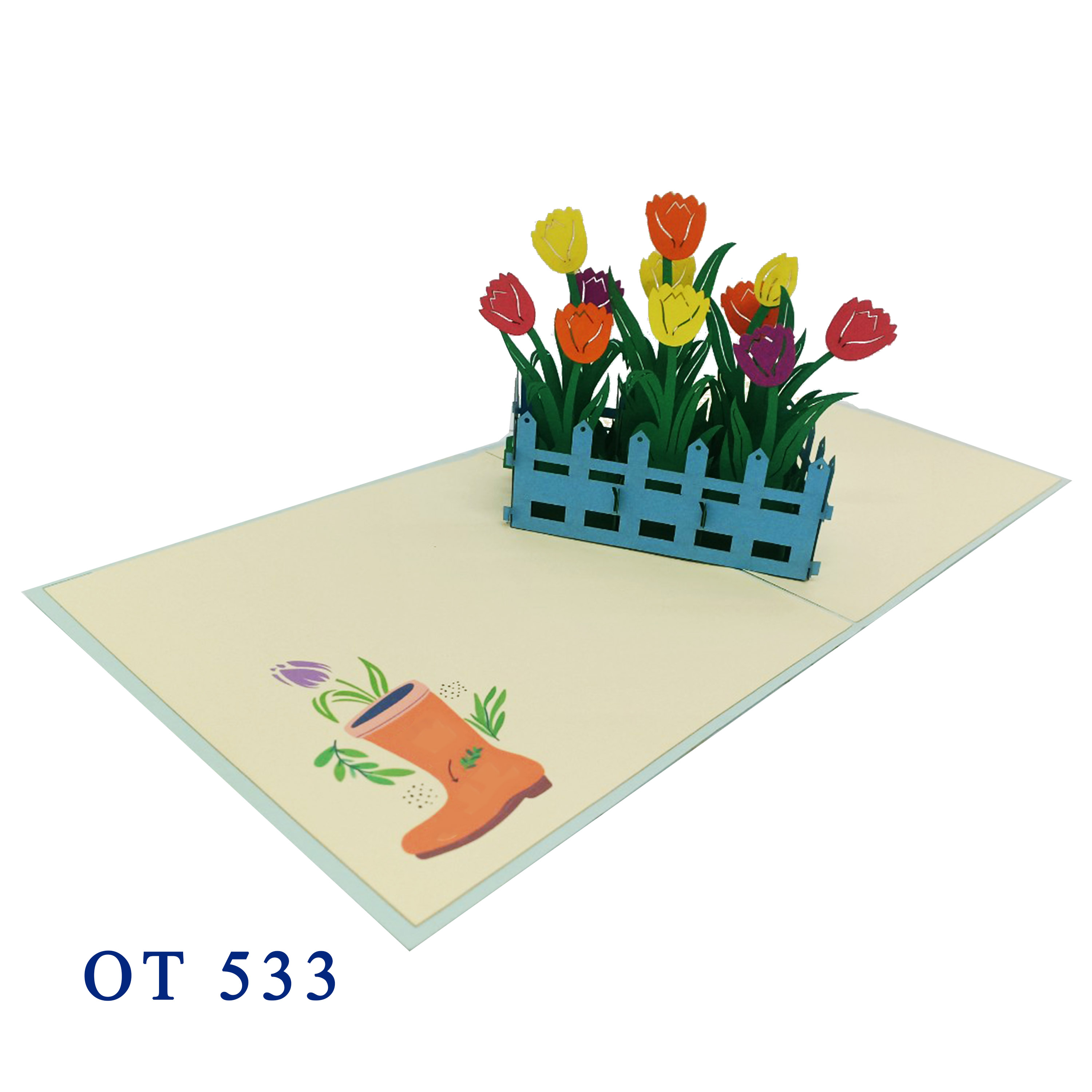 Tulip Garden Pop Up Card
