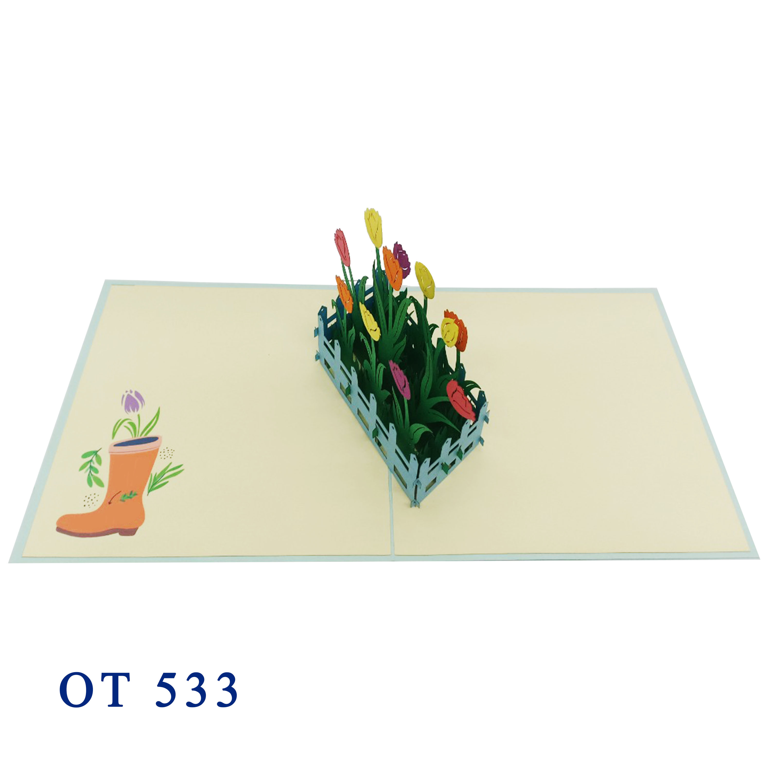 Tulip Garden Pop Up Card