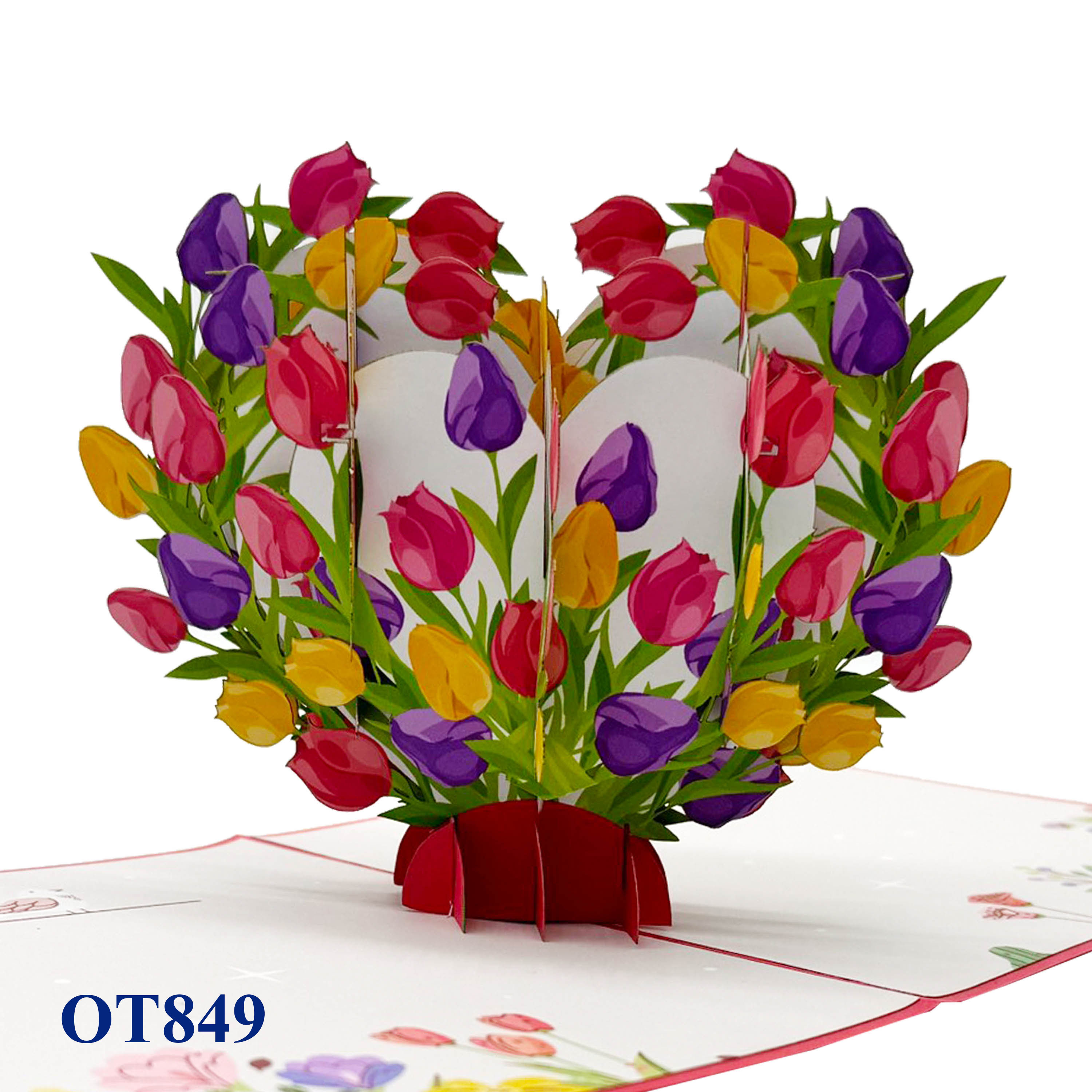 Tulip Heart Pop Up Card