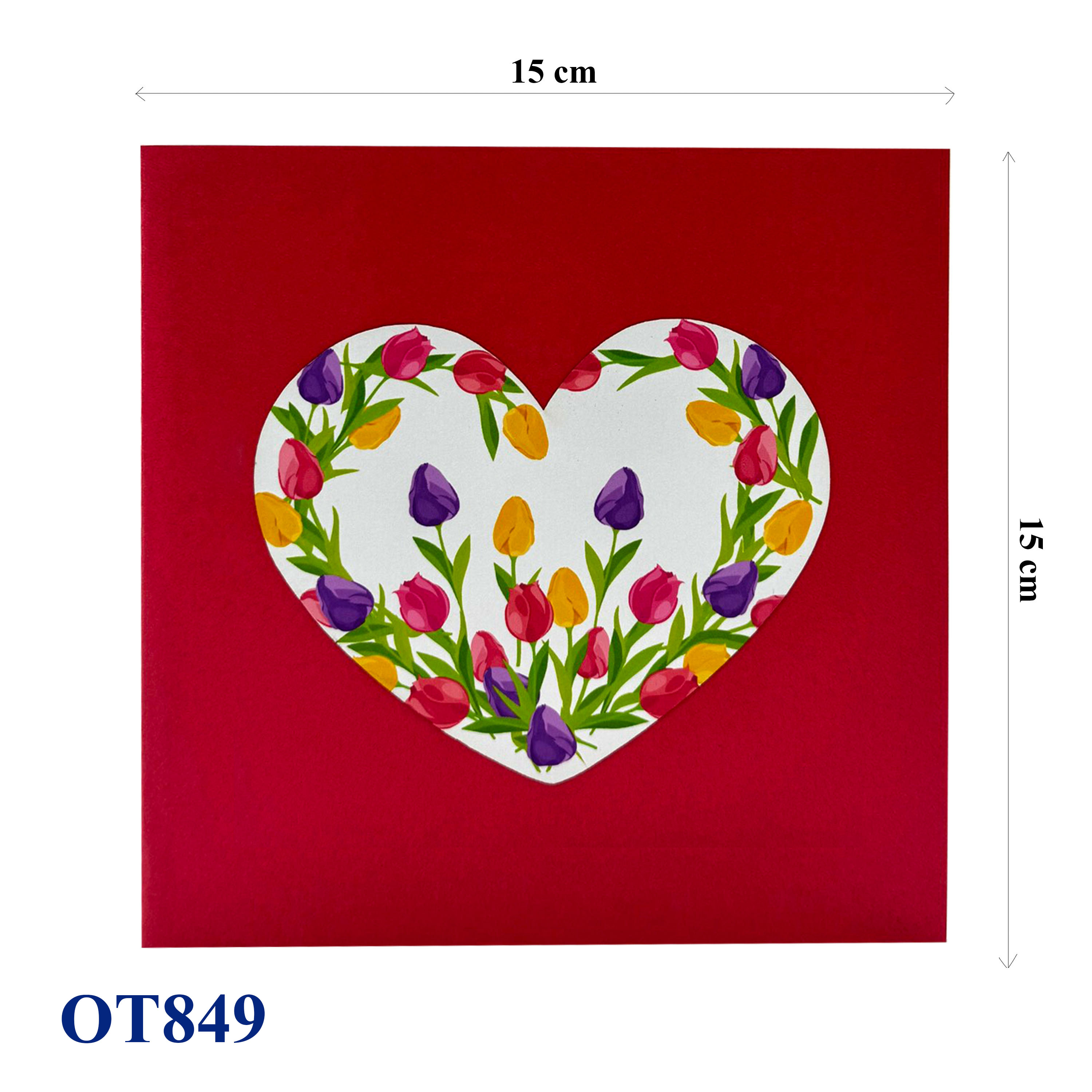 Tulip Heart Pop Up Card