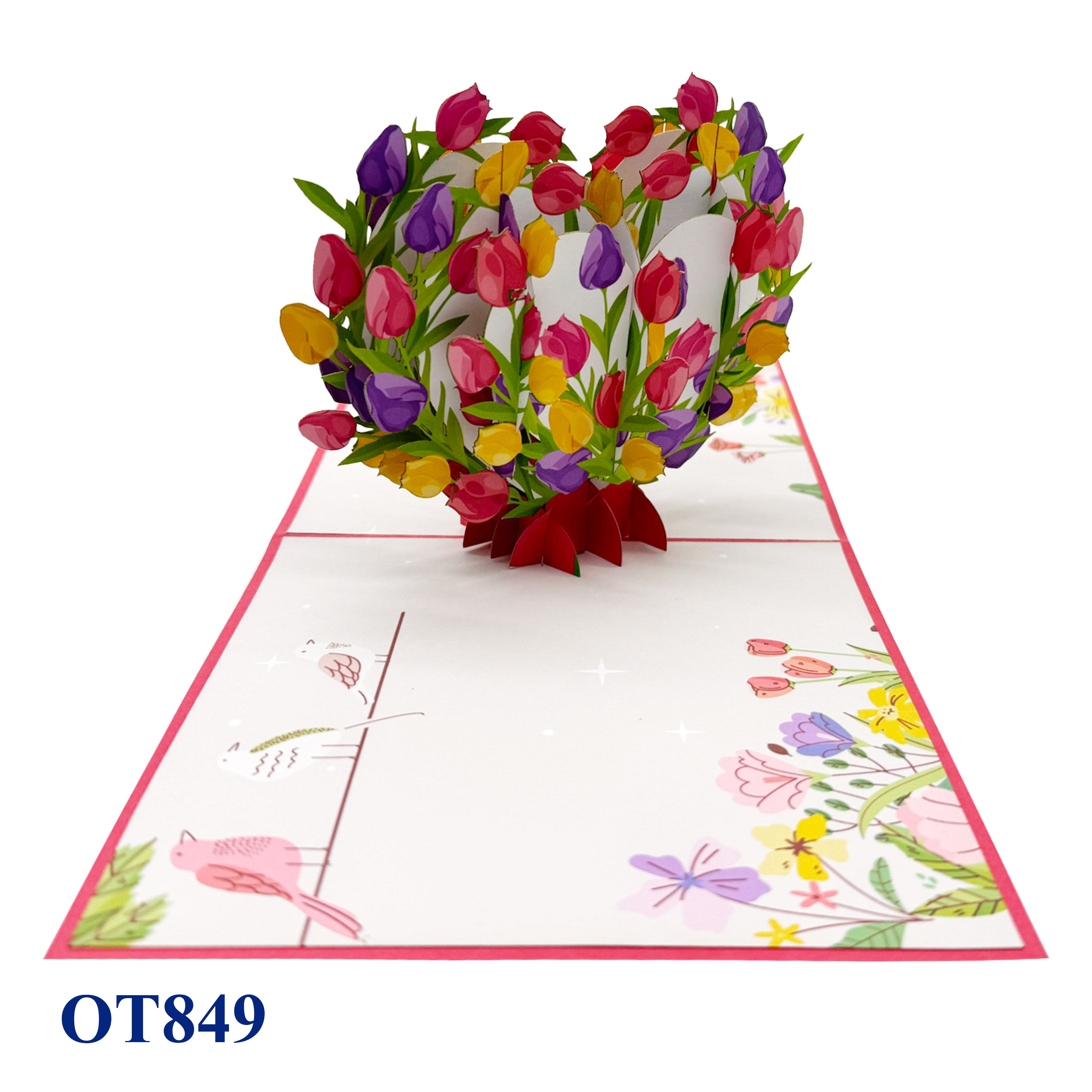 Tulip Heart Pop Up Card