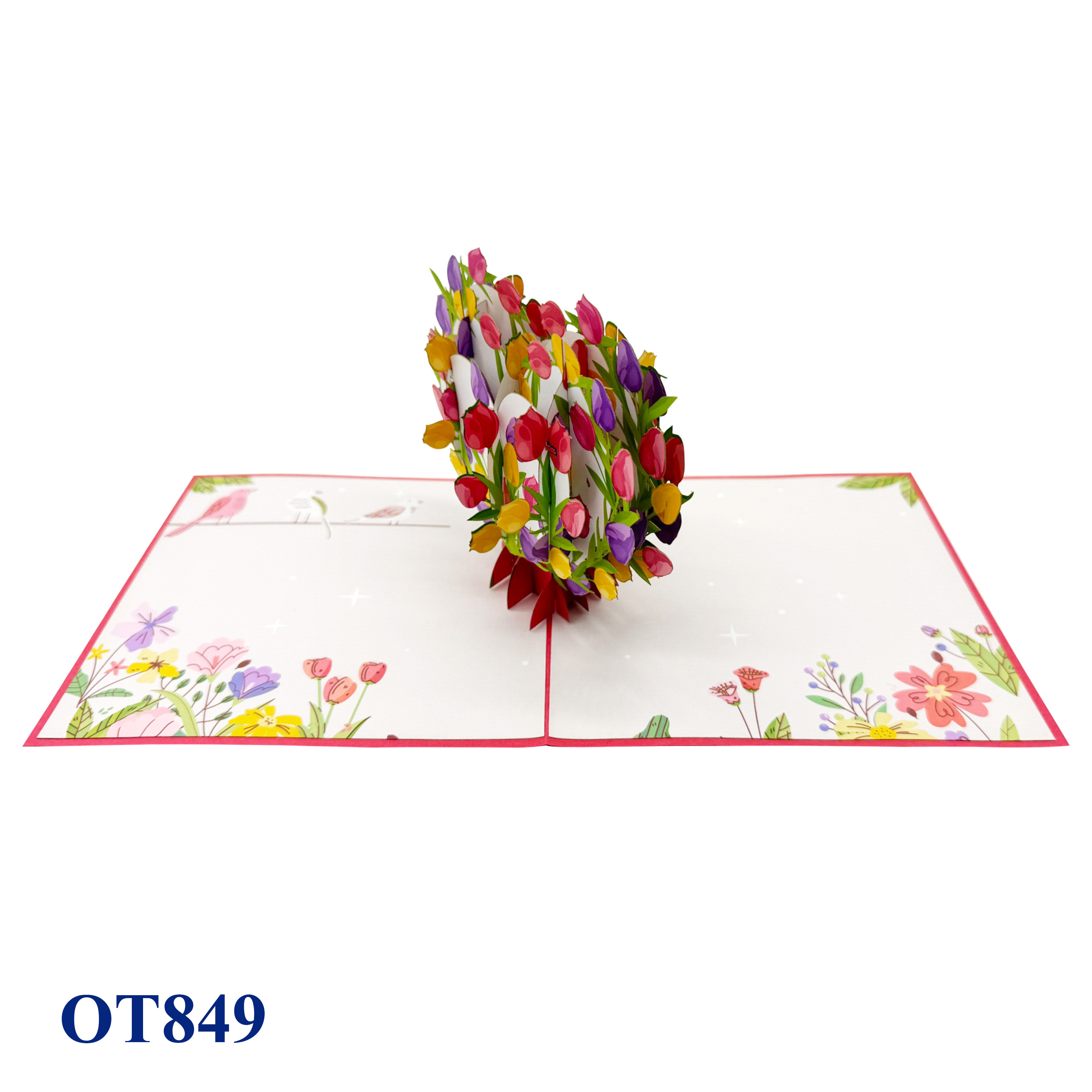 Tulip Heart Pop Up Card