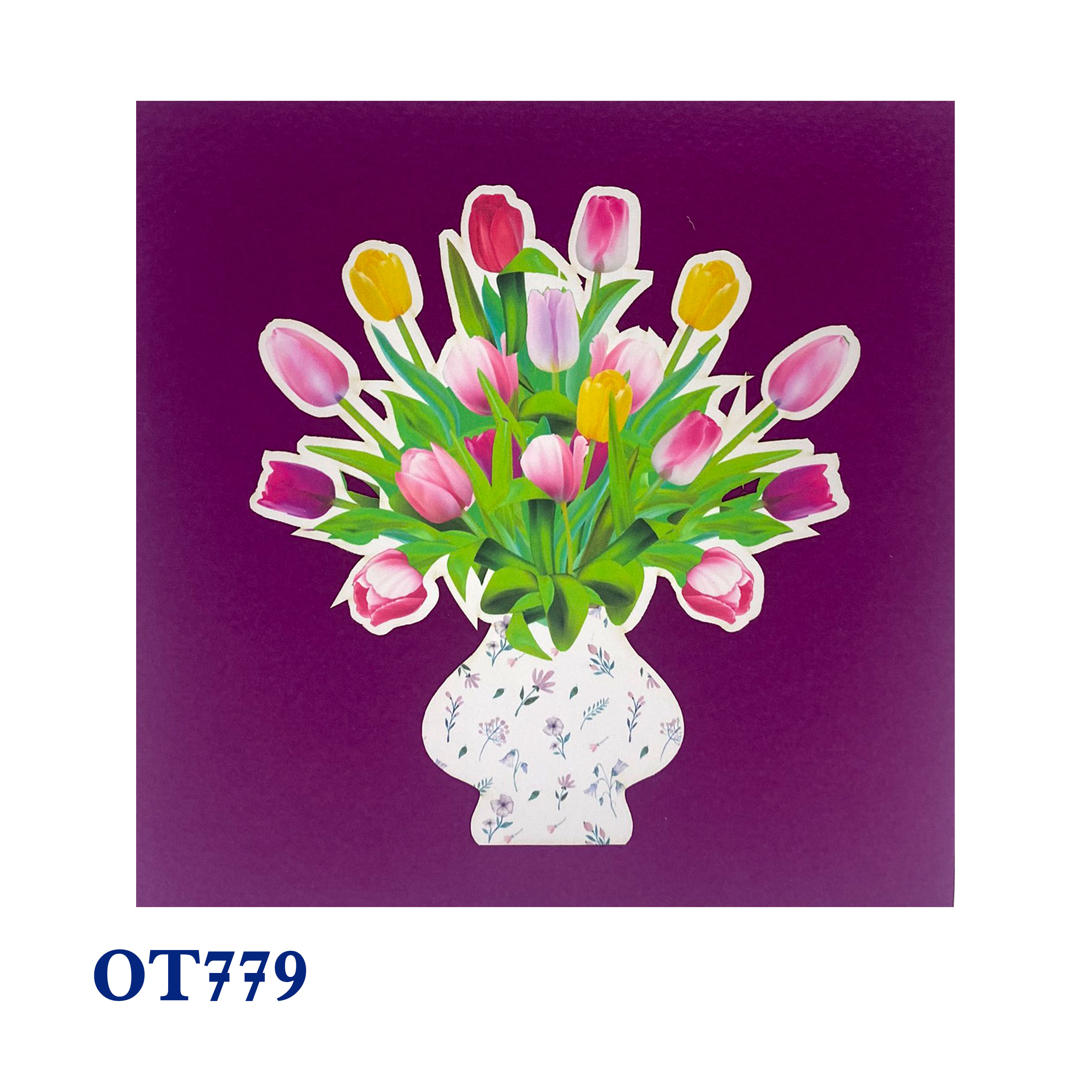 Tulips Bouquet Pop Up Card