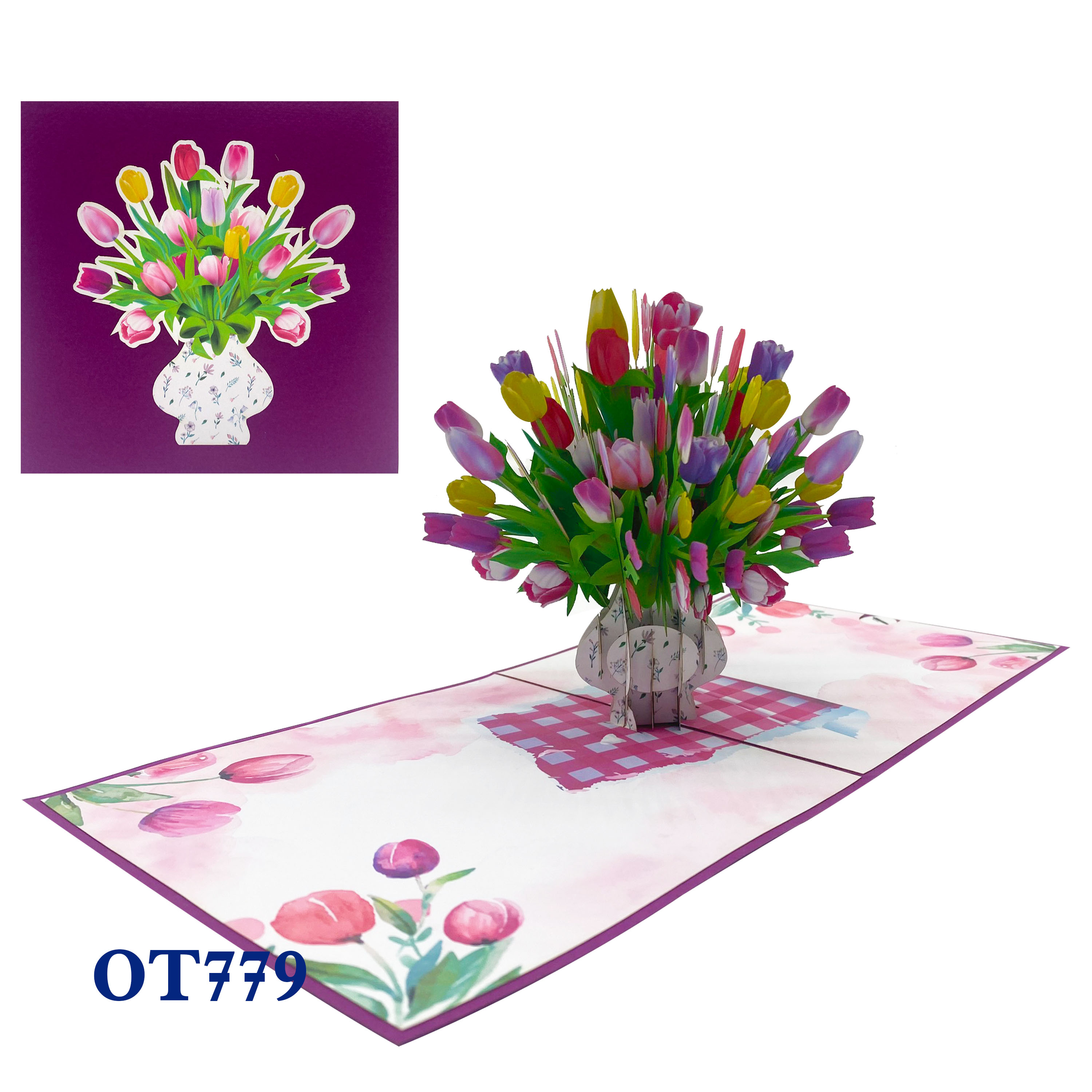 Tulips Bouquet Pop Up Card