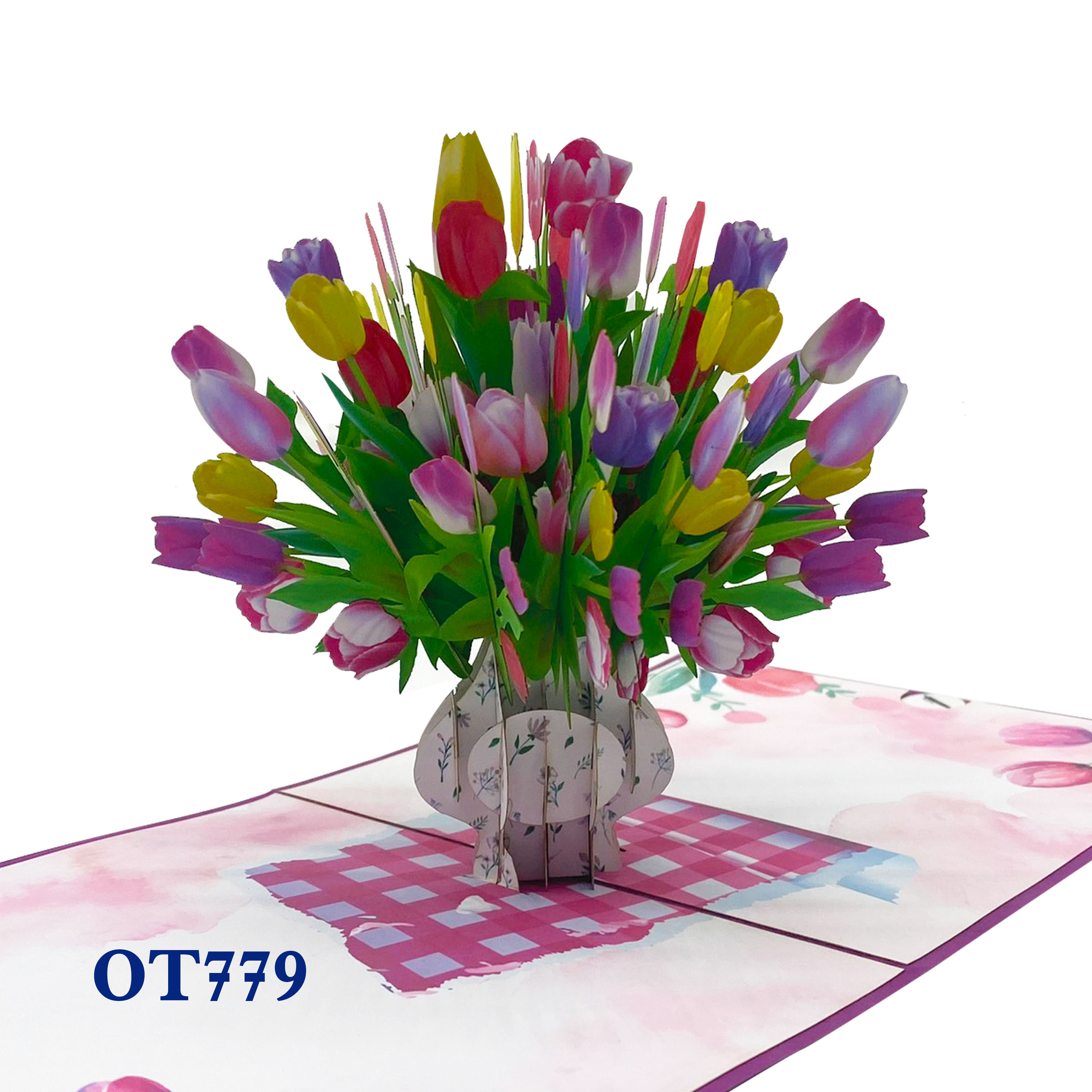 Tulips Bouquet Pop Up Card