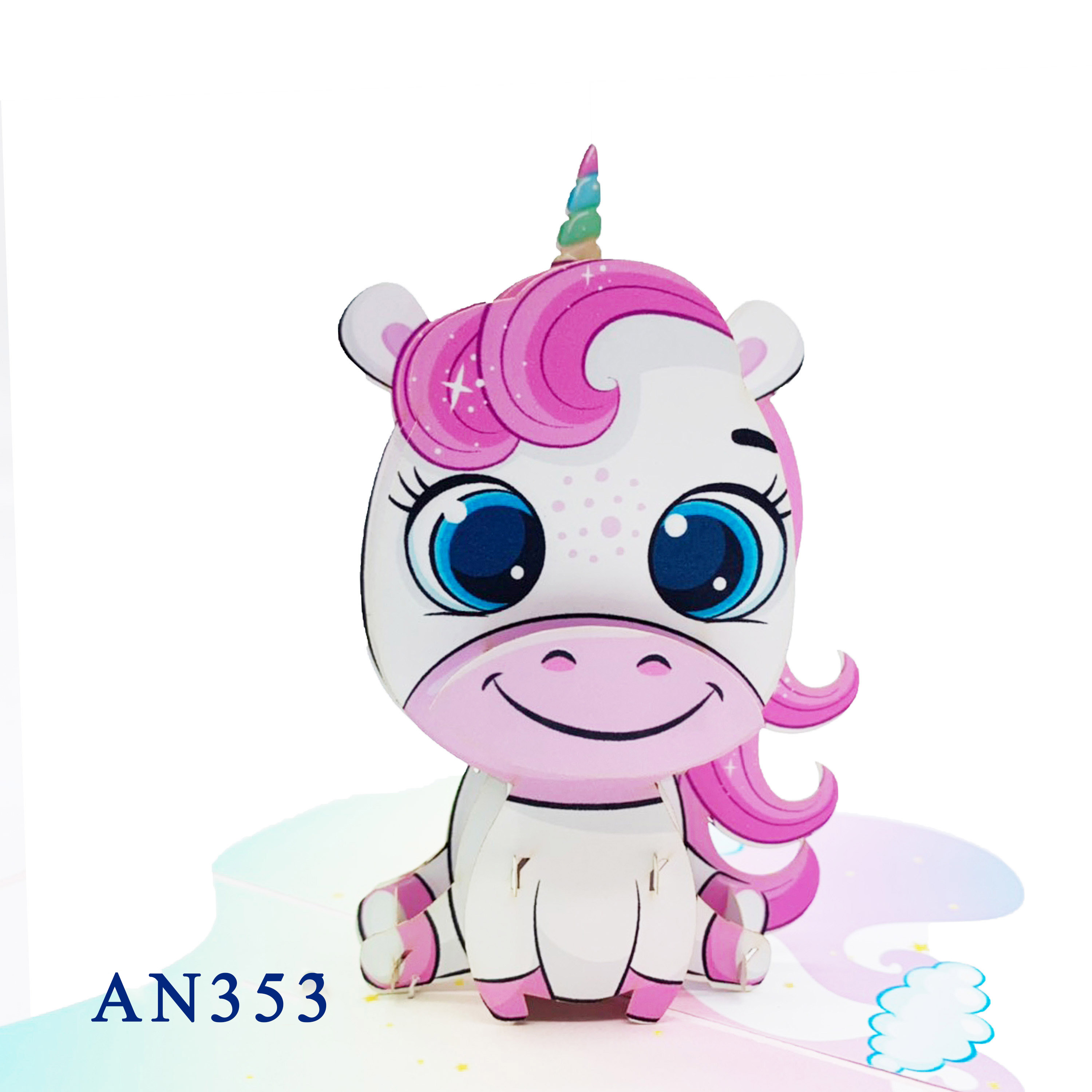 Unicorn Pop Up Card
