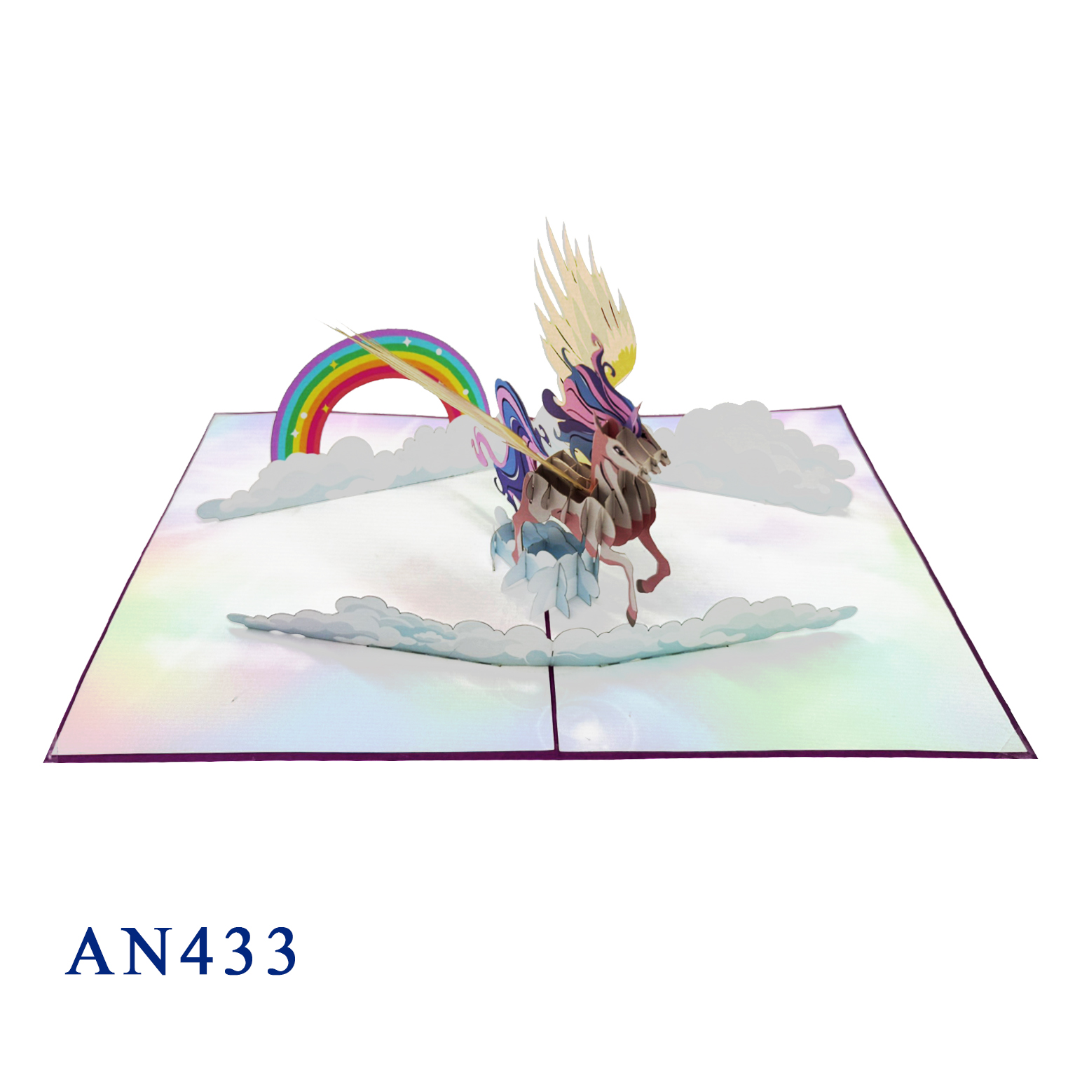 Unicorn Rainbow Pop Up Card