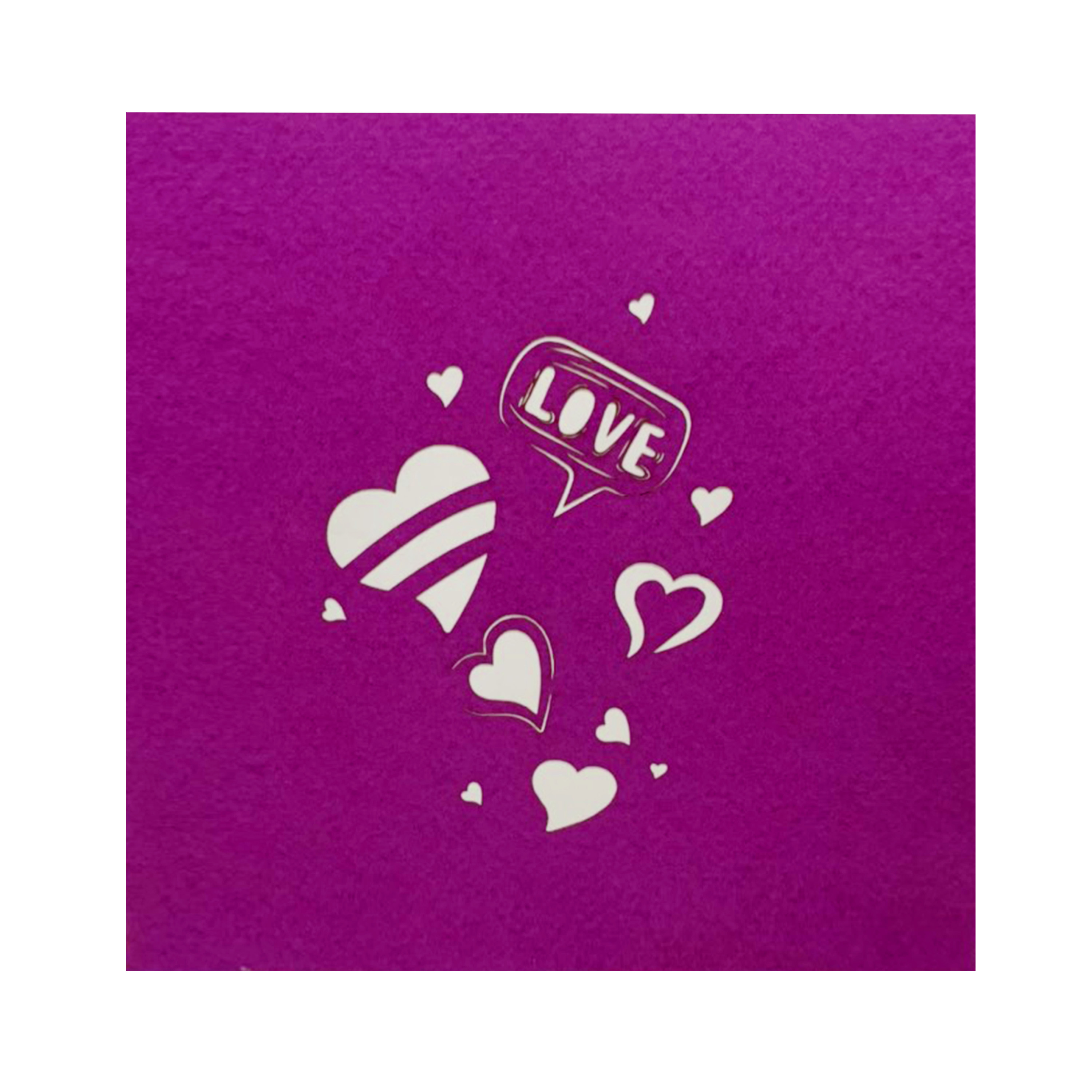 Love Hearts Explosion Pop Up Card
