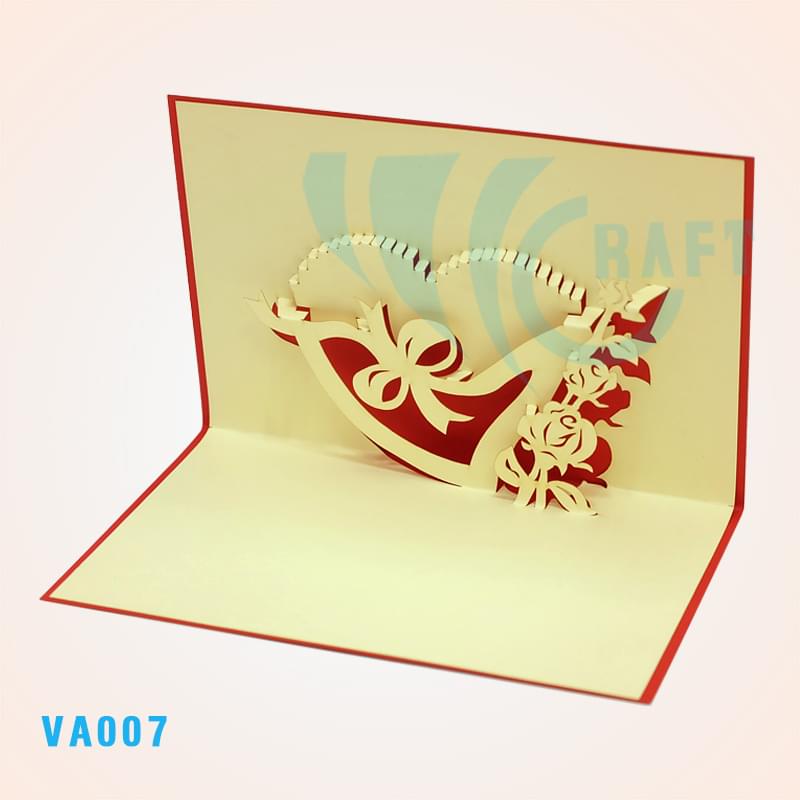 Heart And Roses Pop Up Card