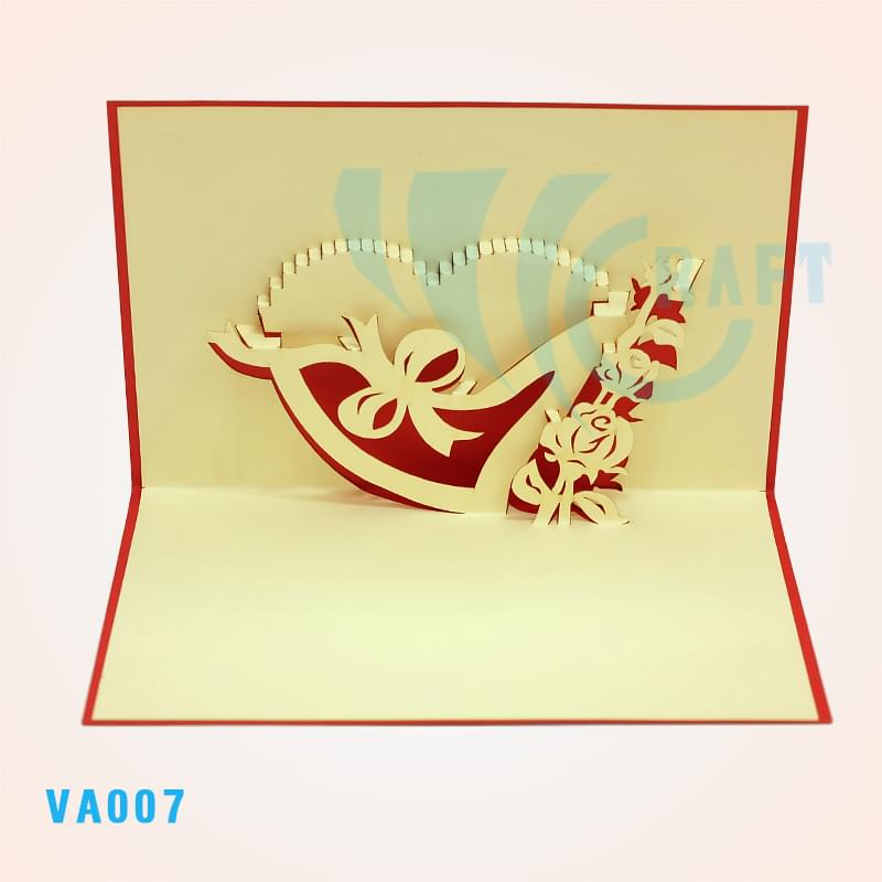 Heart And Roses Pop Up Card