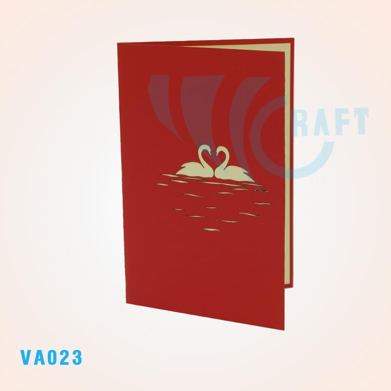 Swans Pop Up Card