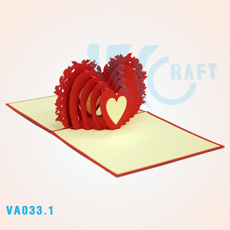 Love Heart Pop Up Card 2
