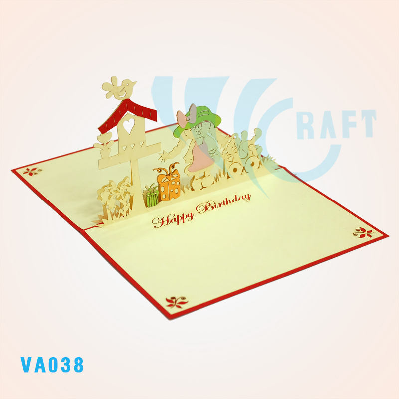 Birthday Girl Pop Up Card