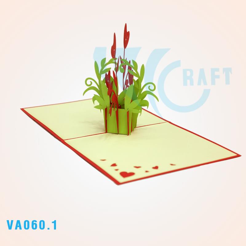 Heart Flowers Pop Up Card 2