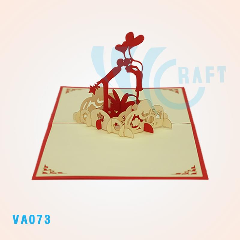 The Lovely Kiss Pop Up Card