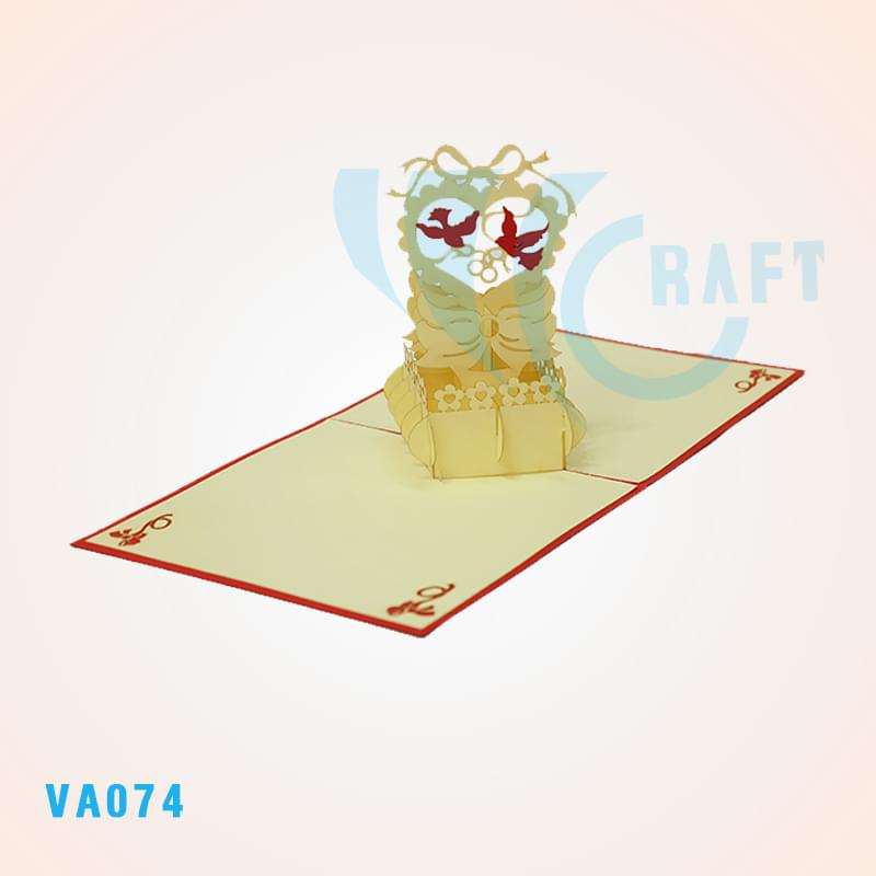 Love Pigeons Pop Up Card